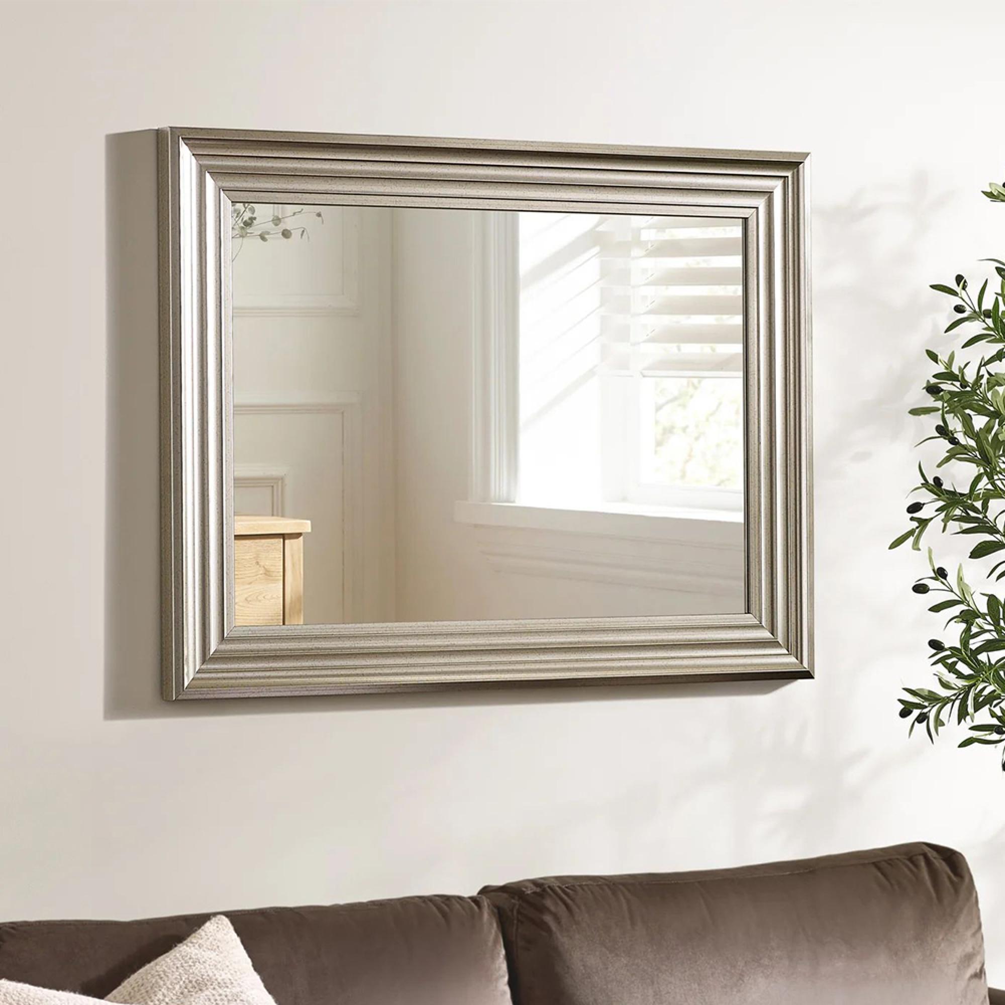 Tokyo Wall Mirror - Rectangular - Small - Pewter - 65cm x 85cm