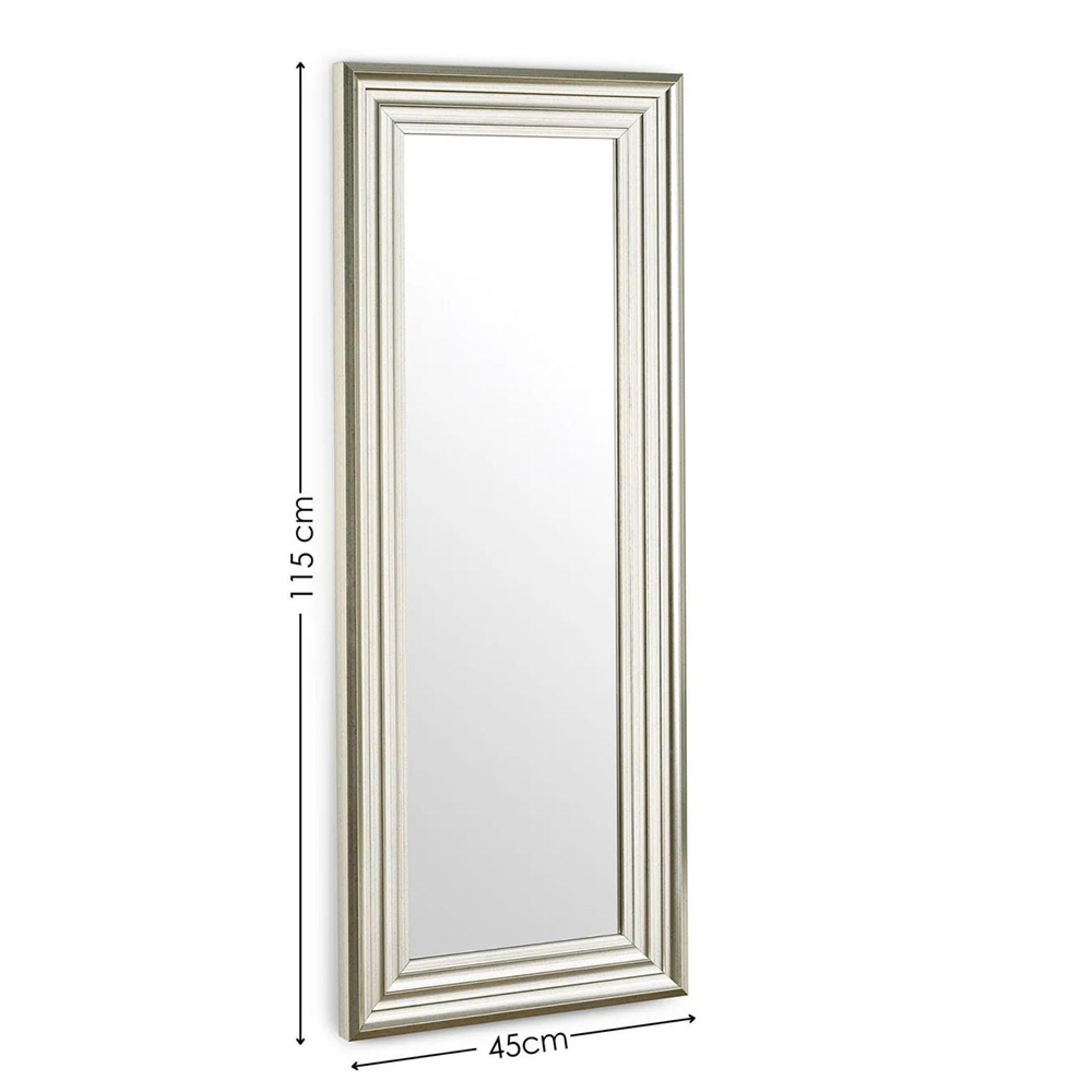 Tokyo Wall Mirror - Rectangular - Tall - Pewter - 45cm x 115cm