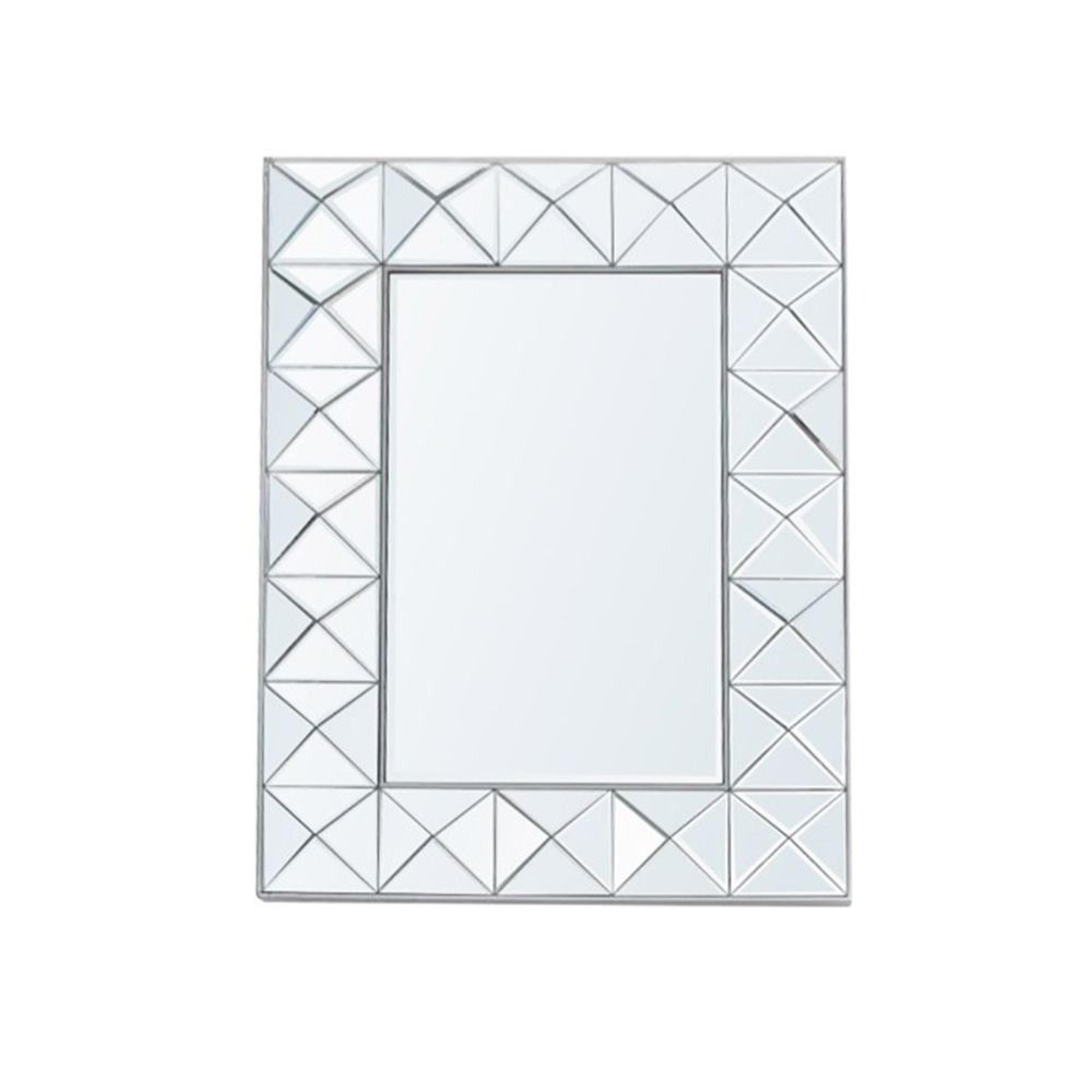 Wall Mirror - Rectangular - White - 58cm x 81cm