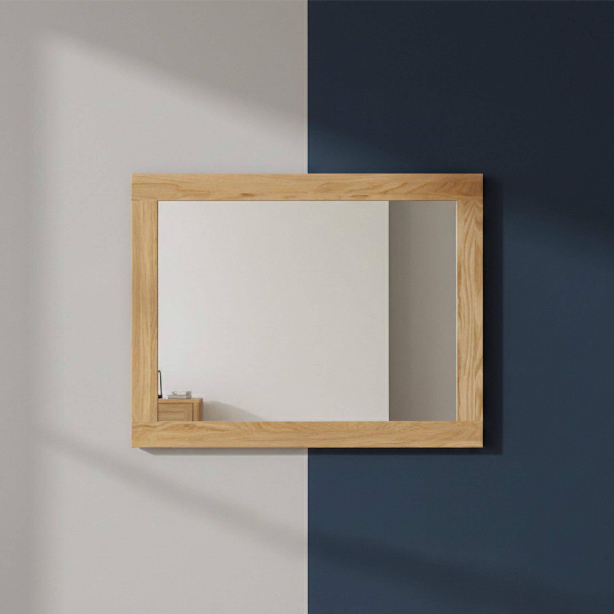 Nimbus Wall Mirror - 60cm x 75cm - Oak