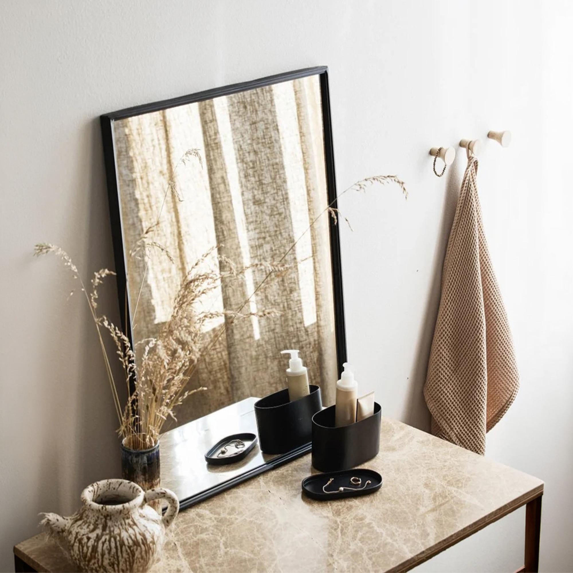 Downtown Dressing Mirror - Set of 2 - Black - Metal - 58cm x 80cm