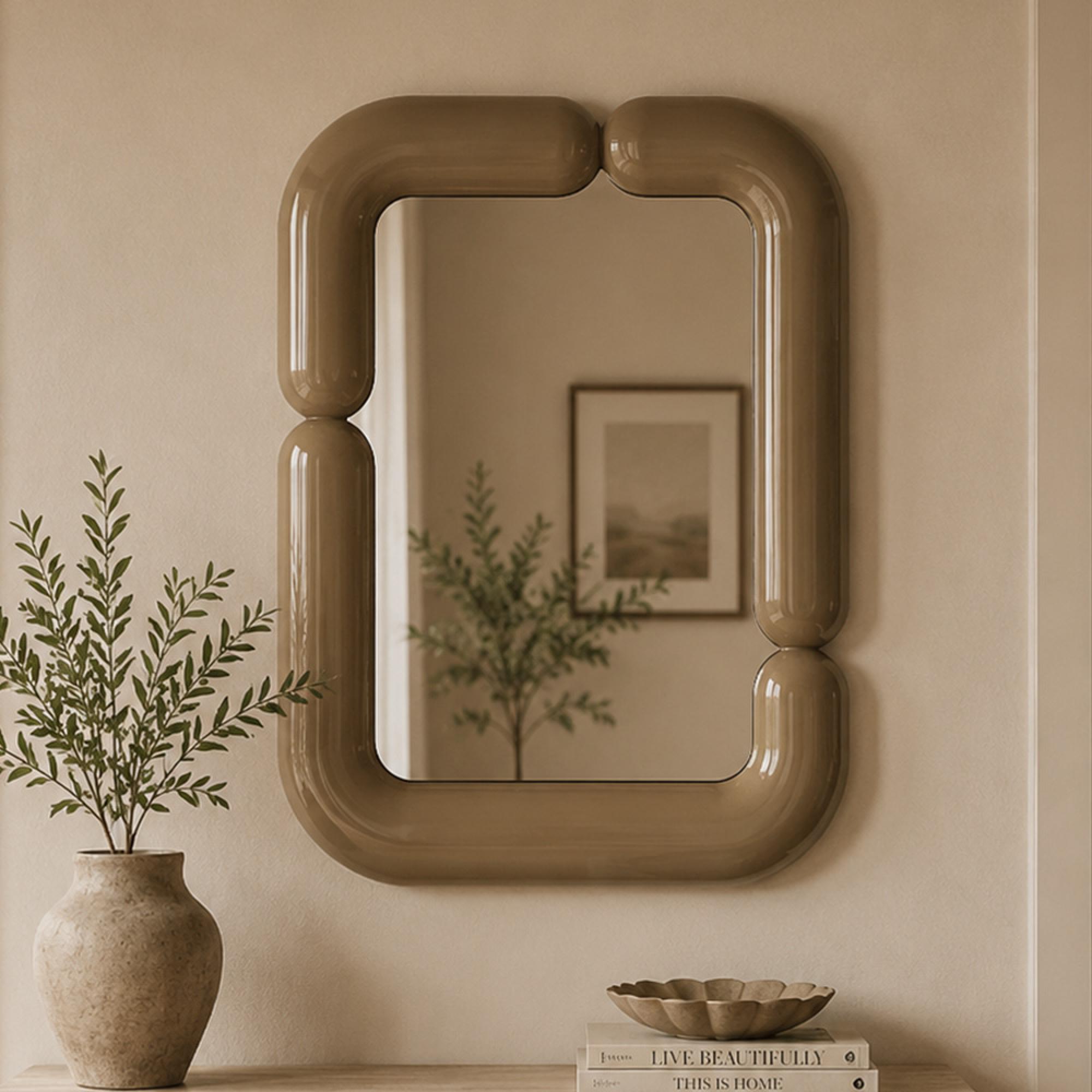 Aubry Wall Mirror - Gold - Metal - 80cm x 100cm
