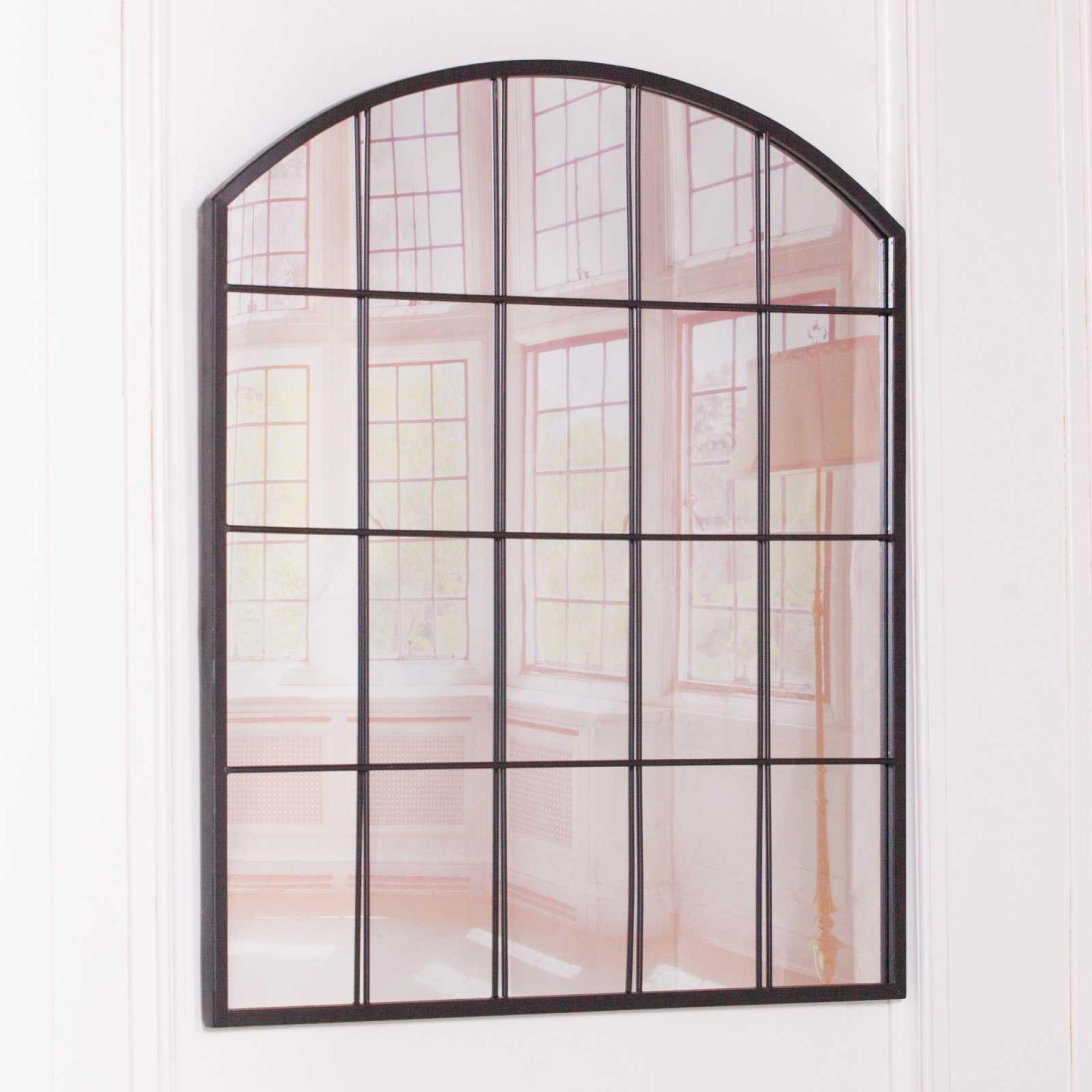 Window Mirror - Black Metal - 76cm x 91cm