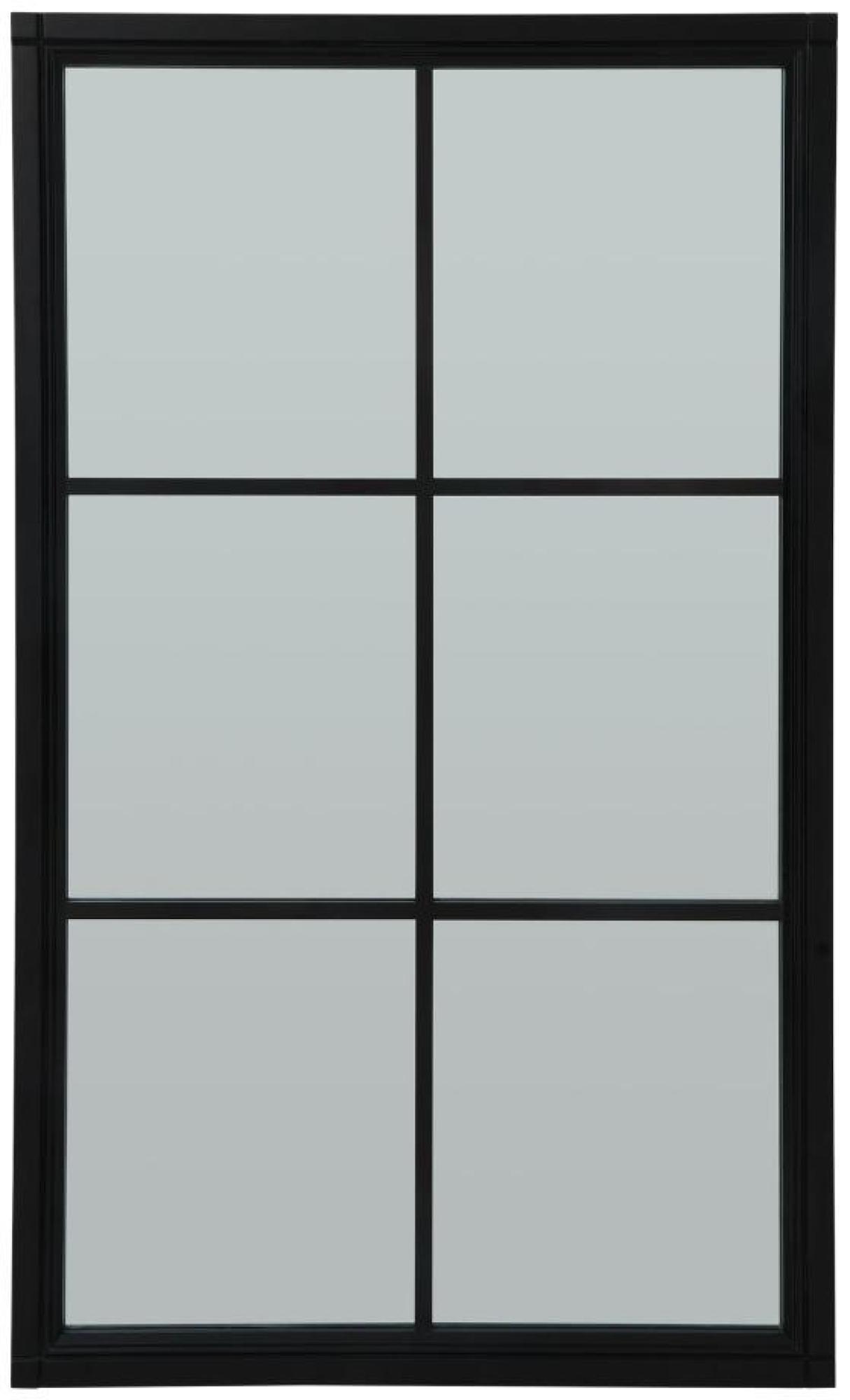 Black Mirrored Glass Large Window Mirror