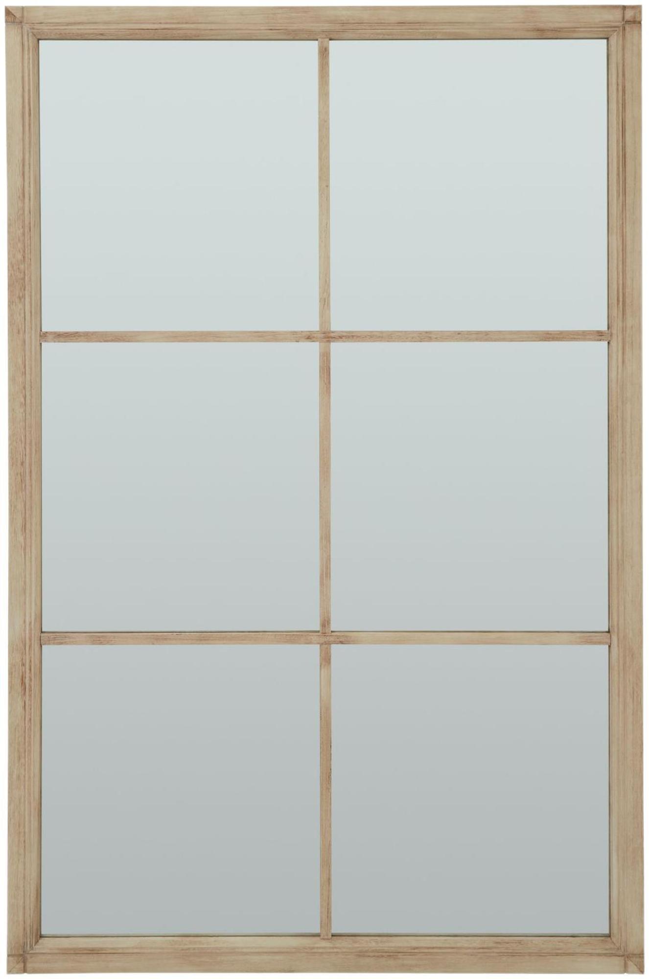 Brown Wood XL Window Mirror