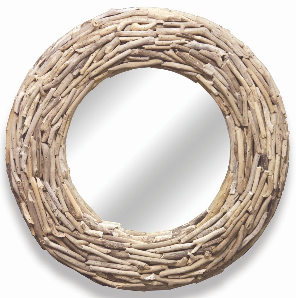 Driftwood Round Wall Mirror