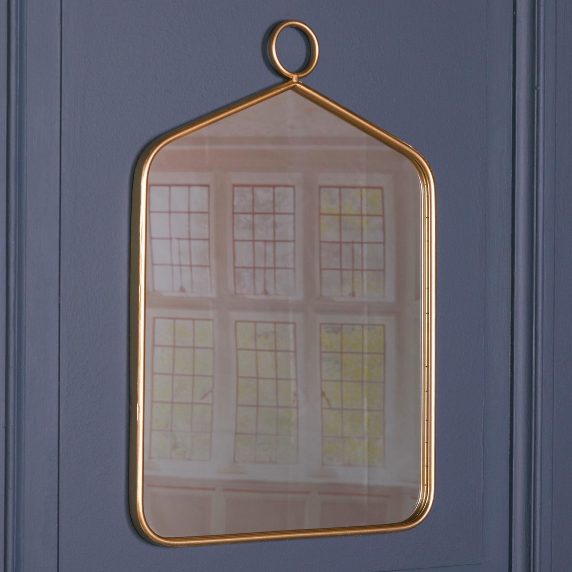 Hook Wall Mirror - Gold - 48cm x 69cm