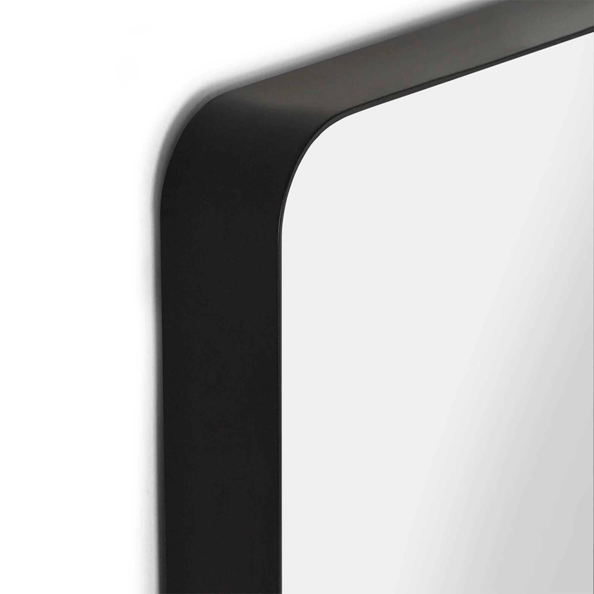 Jaya Wall Mirror - Rectangular - Black Metal
