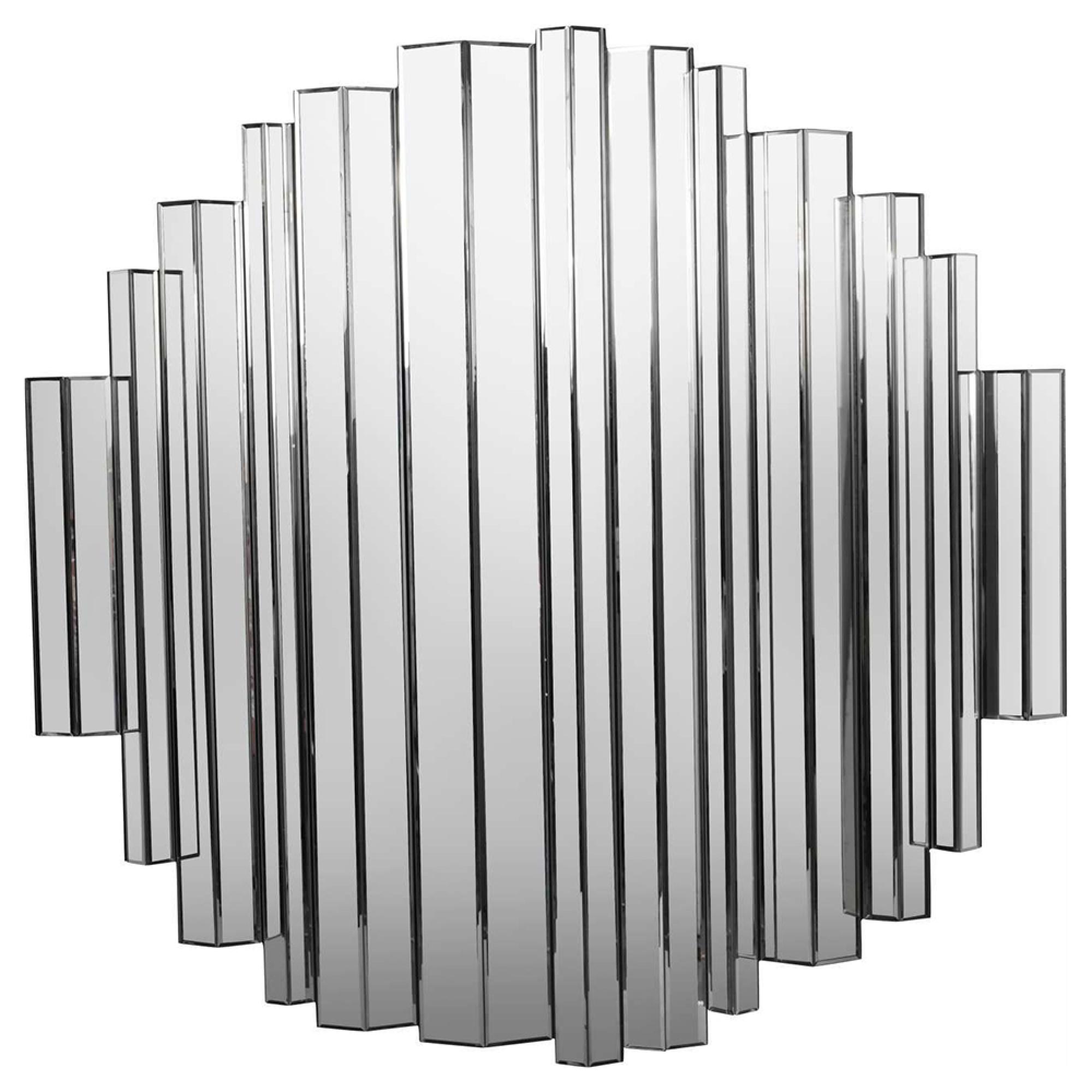 Crystalline Wall Mirror - Embossed Edges - Effect - 120cm x 120cm