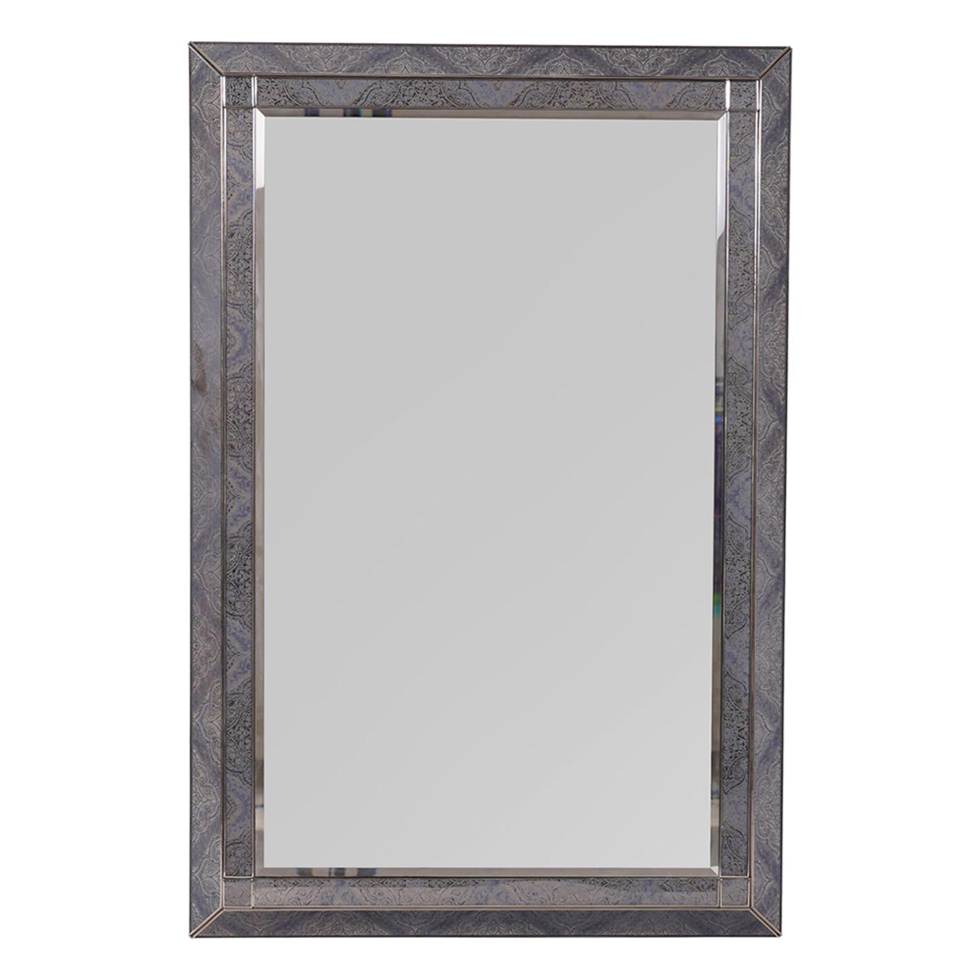 Libra Mandala Pattern Smoked Wall Mirror - 60cm x 90cm | CFS UK