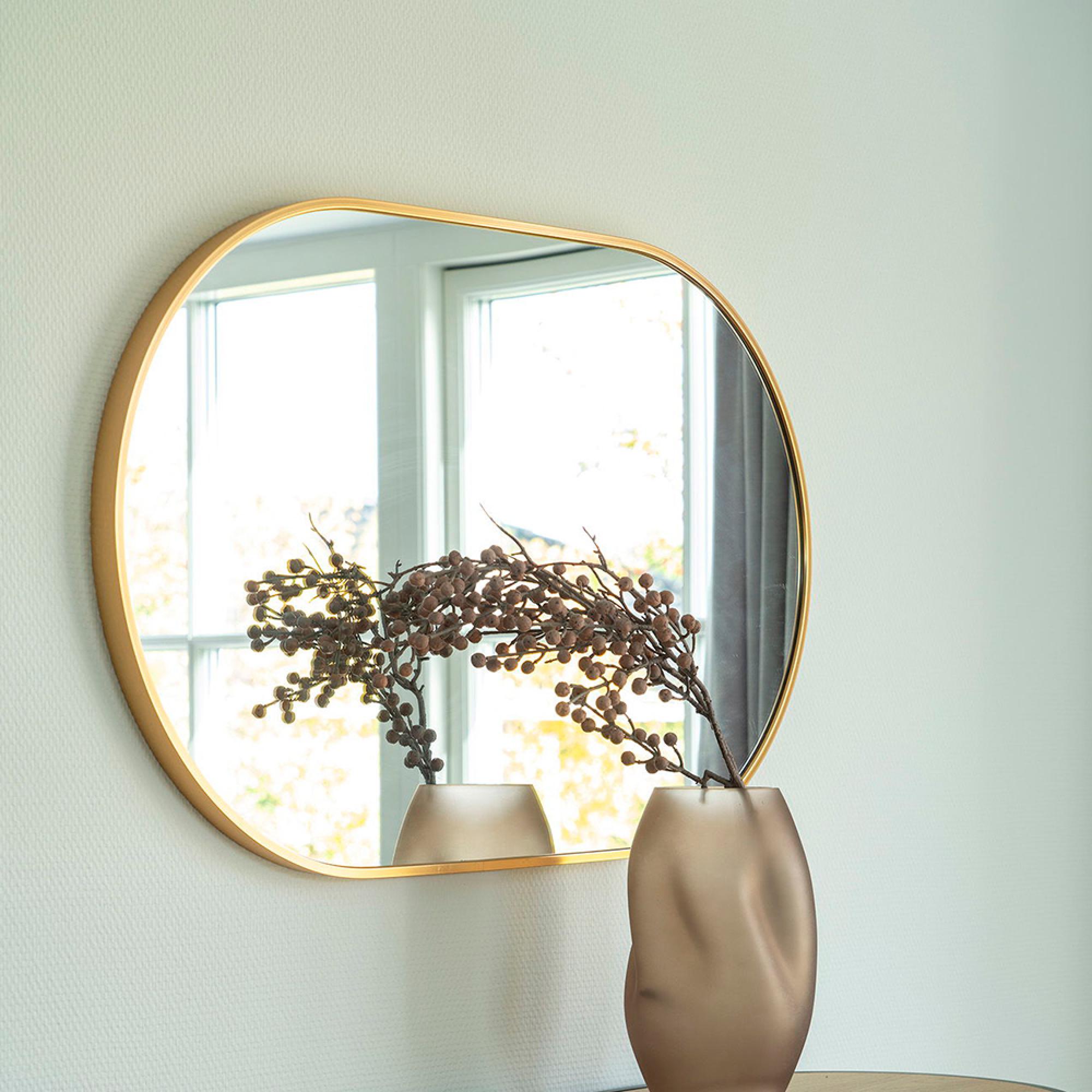 Madrid Mirror - Oval - Wall - Brass - 50cm x 80cm