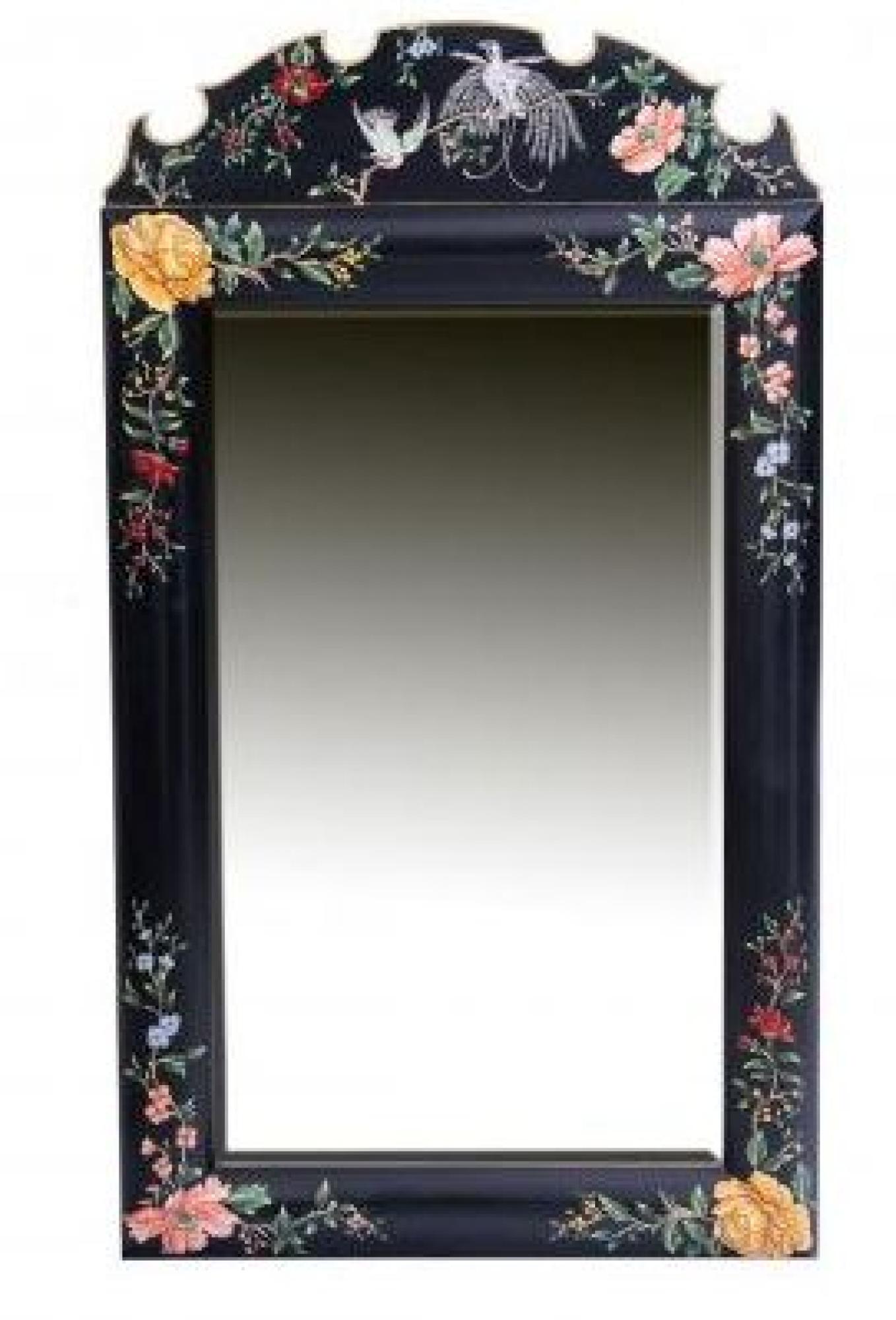Meerut Black Lyre Bird Design Dressing Mirror