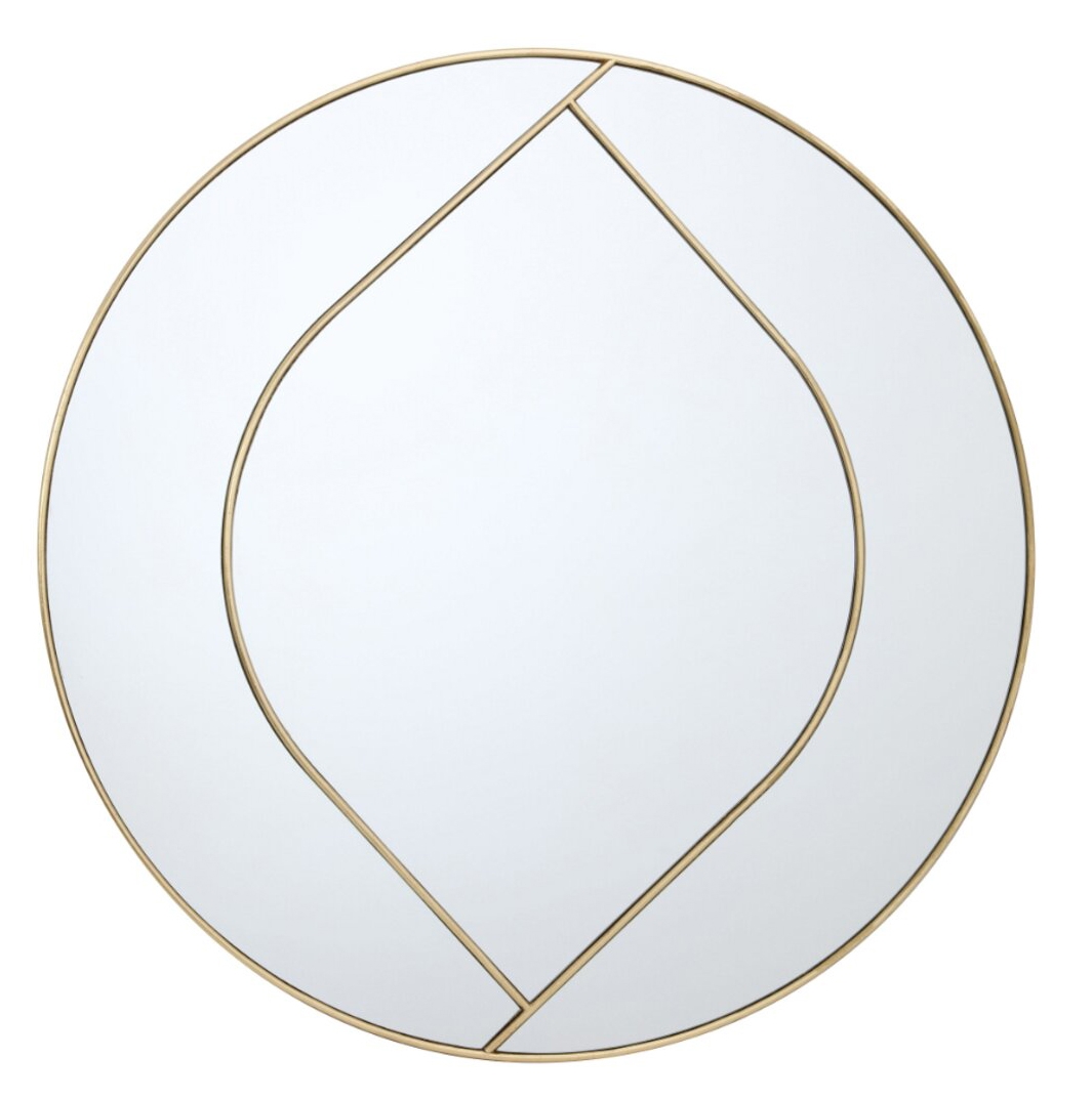 Bianca Wall Mirror - Brass - Round - Dia 90cm