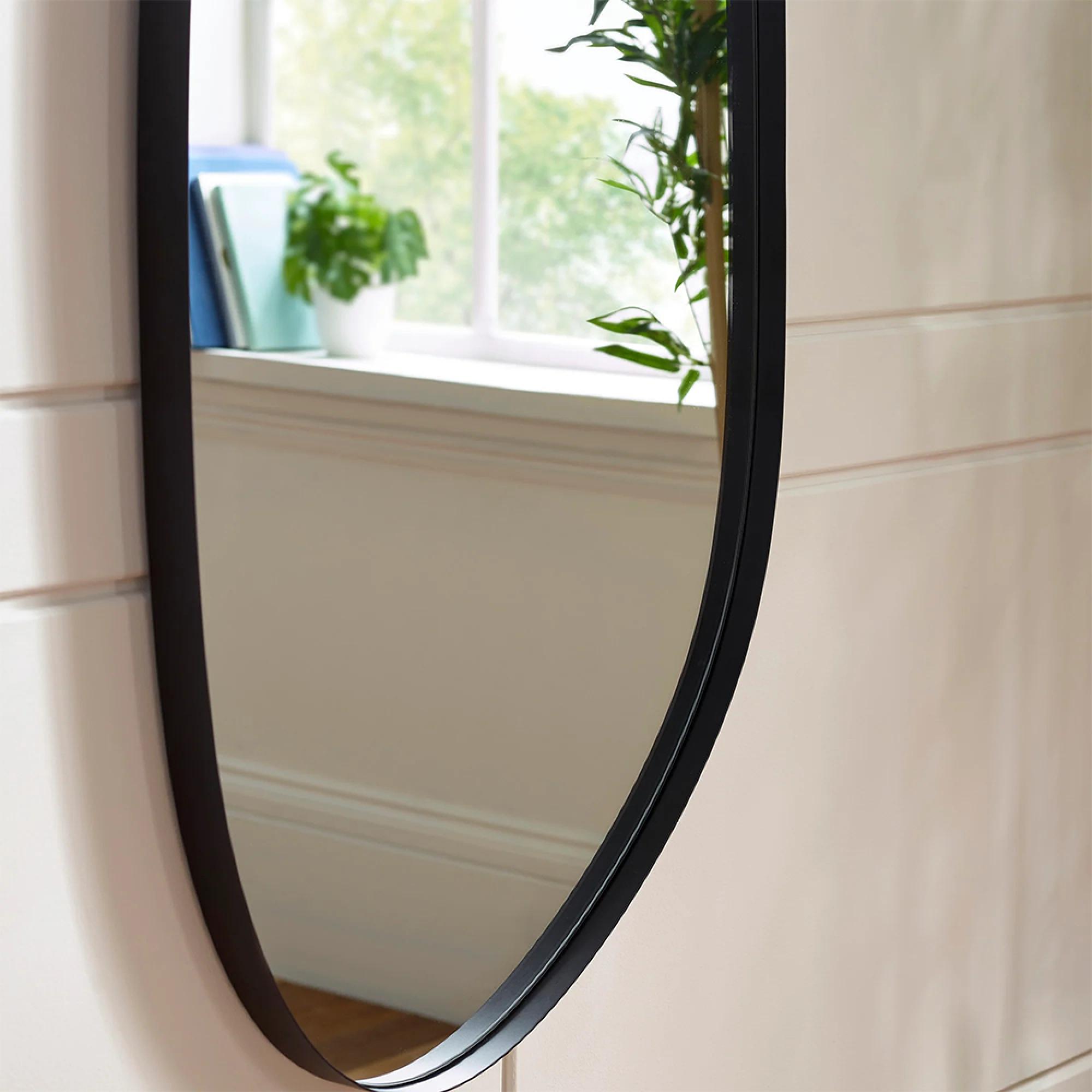 Rushmore Wall Mirror - Organic - Black Metal