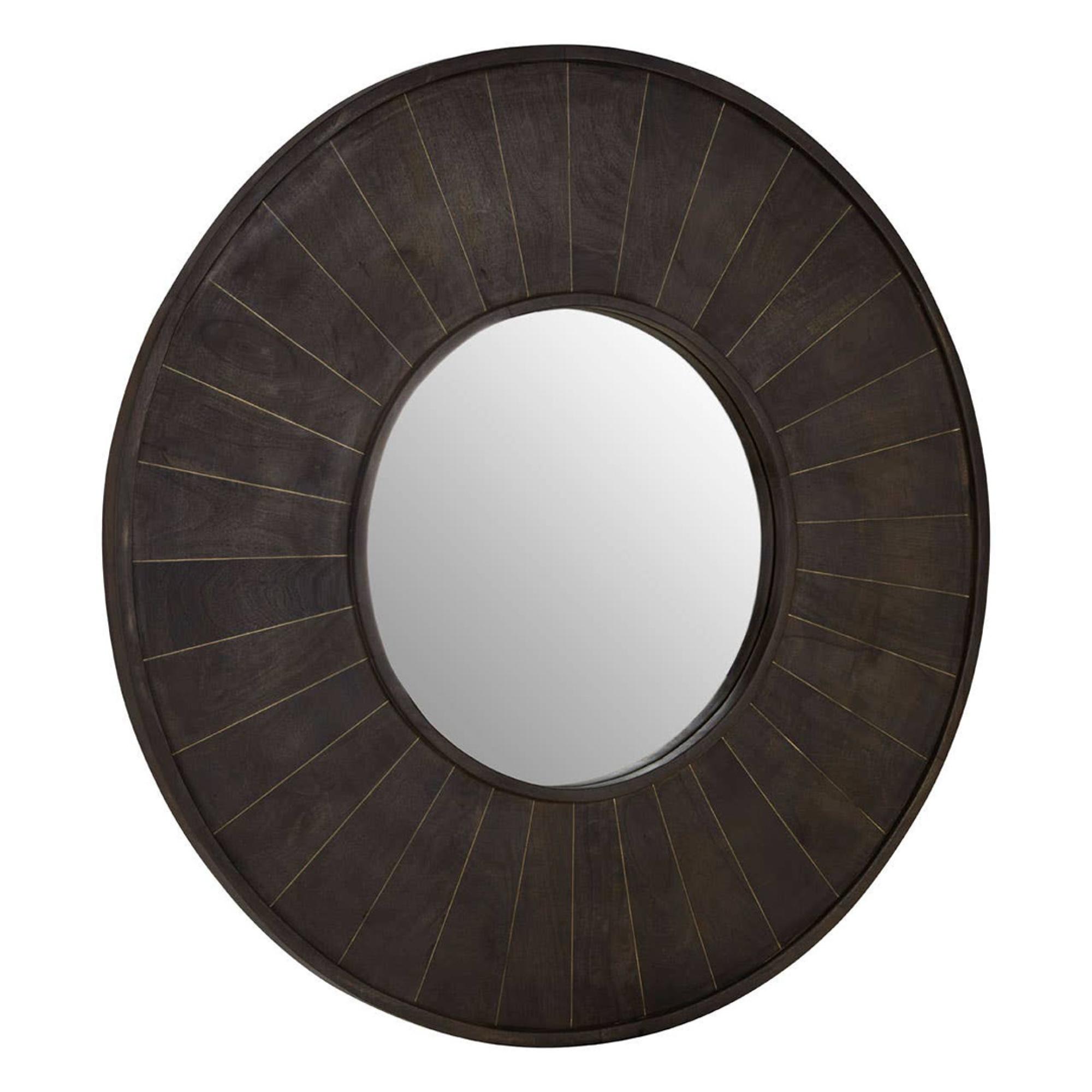 Sagor Wall Mirror - Round - Mango Wood
