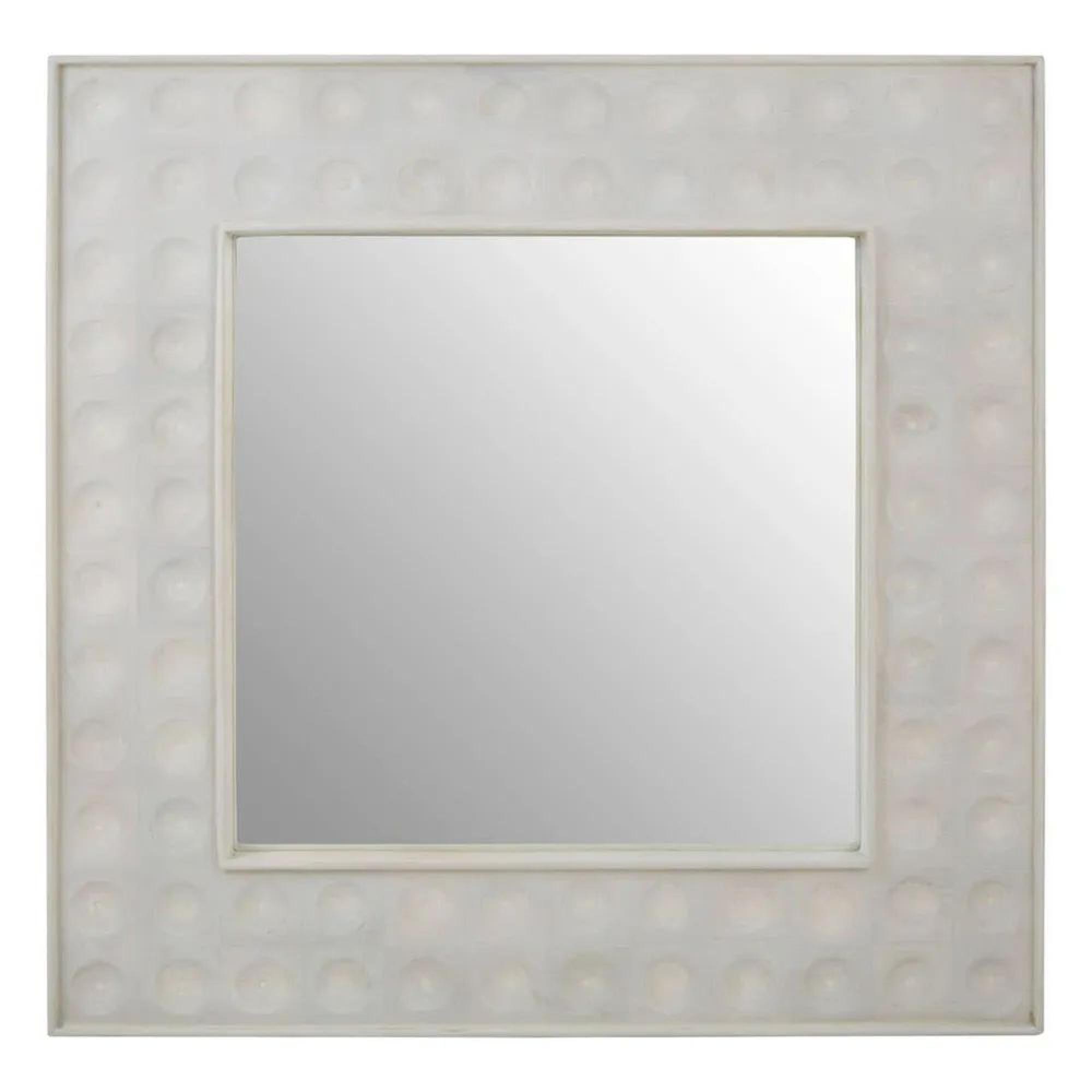Satara Wall Mirror - Square - White Mango Wood