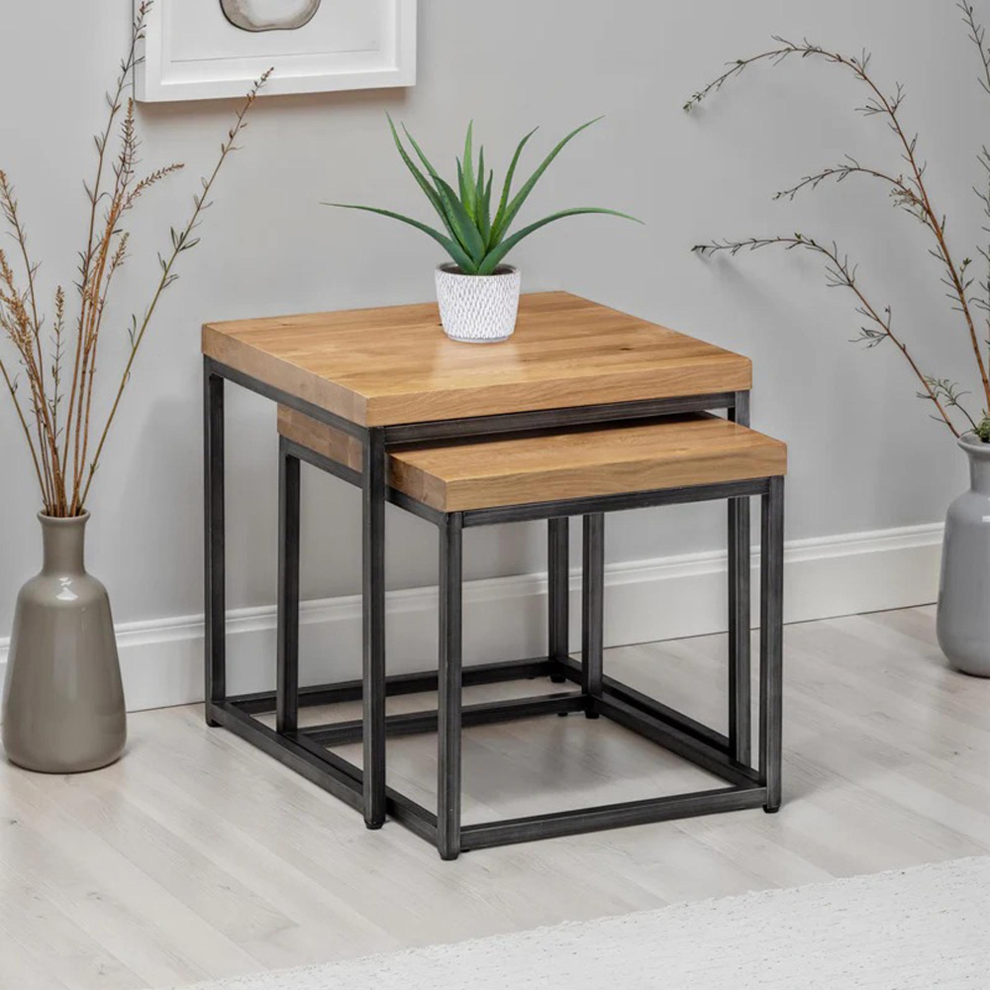 Brooklyn Nest of Tables - Set of 2 - Oak