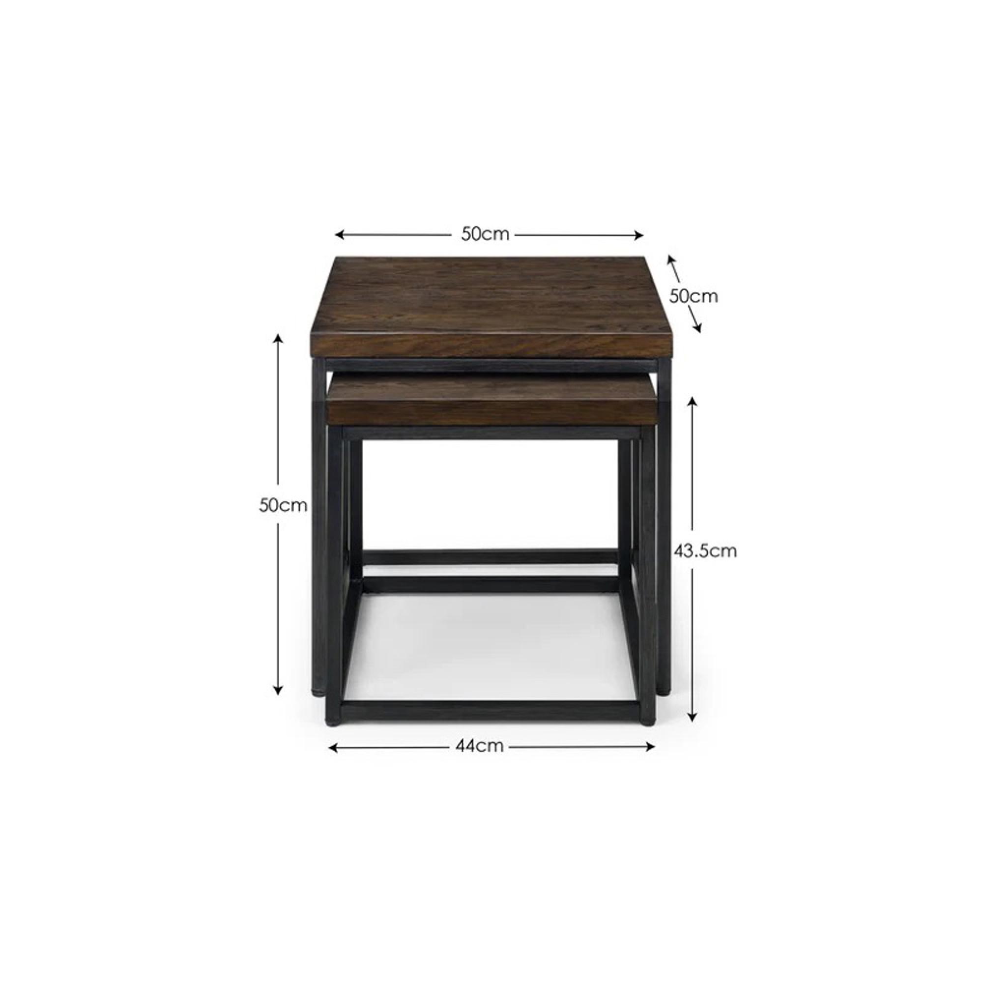 Brooklyn Nest of Tables - Set of 2 - Dark Oak