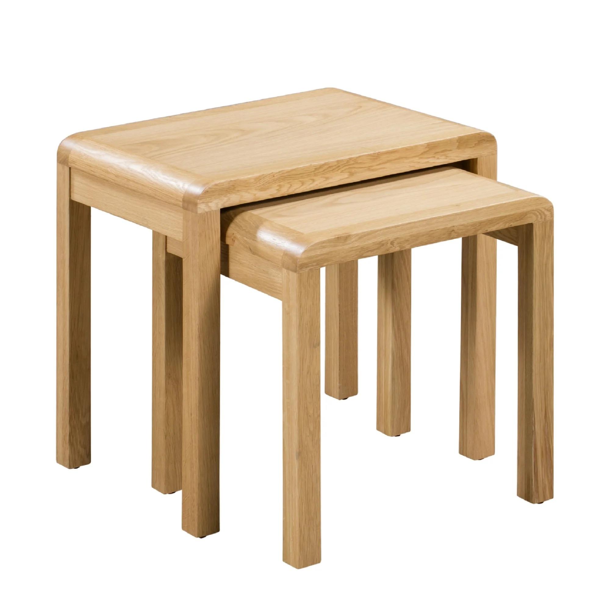 Curve Nest of Tables - Set of 2 - Small - Oak