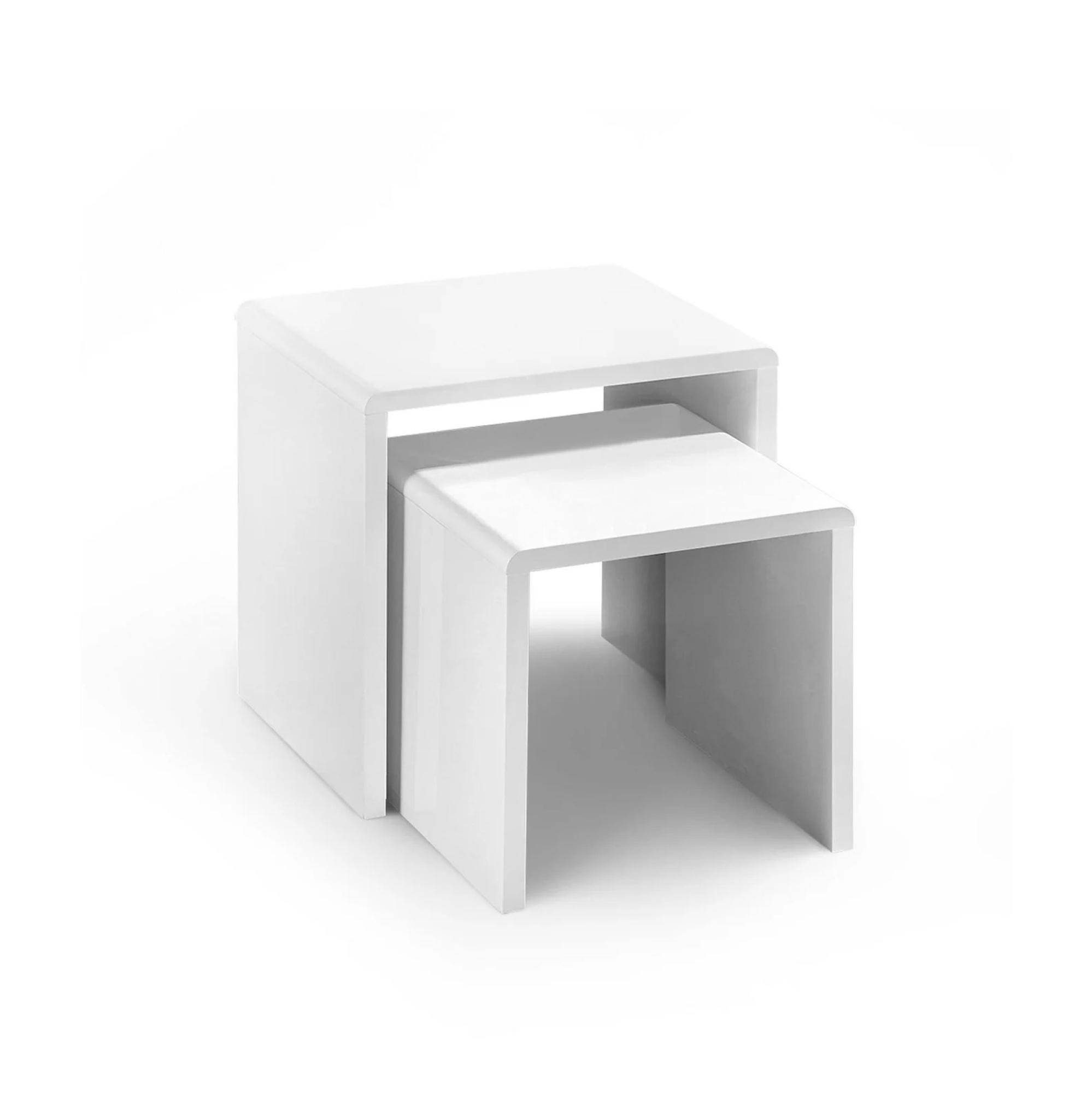 Manhattan Nest of Tables - Set of 2 - White Gloss