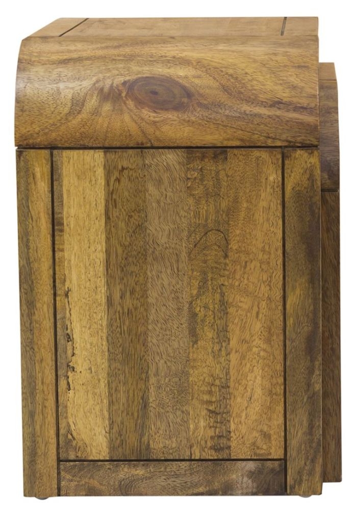 Curved Edge Mango Wood Nest of 2 Tables