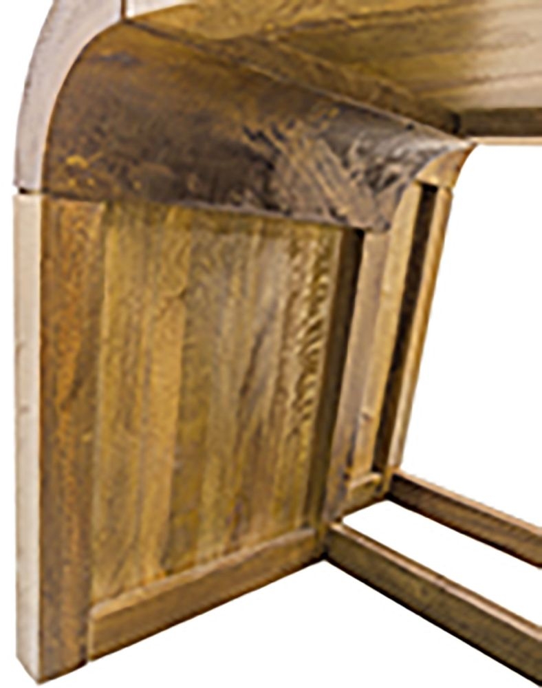 Curved Edge Mango Wood Nest of 2 Tables