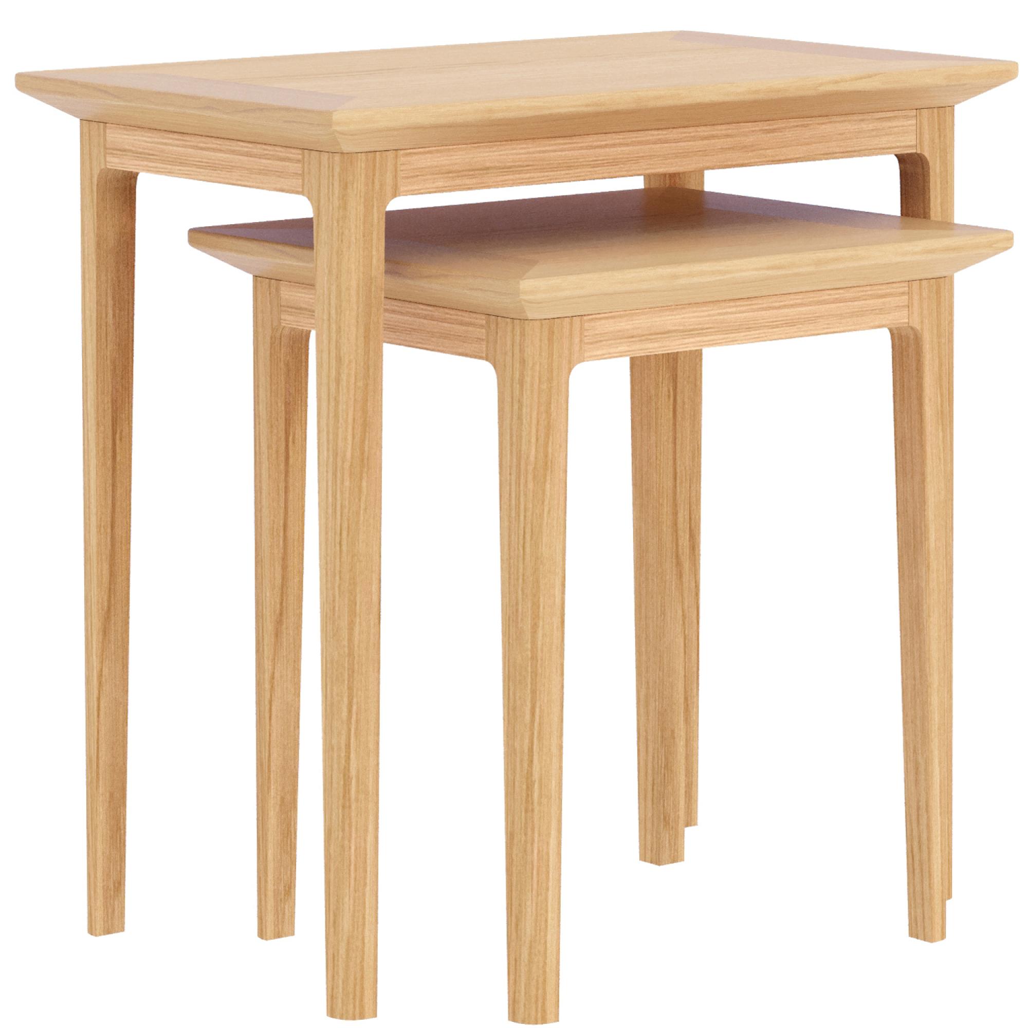 Selene Oak Nest of 2 Tables