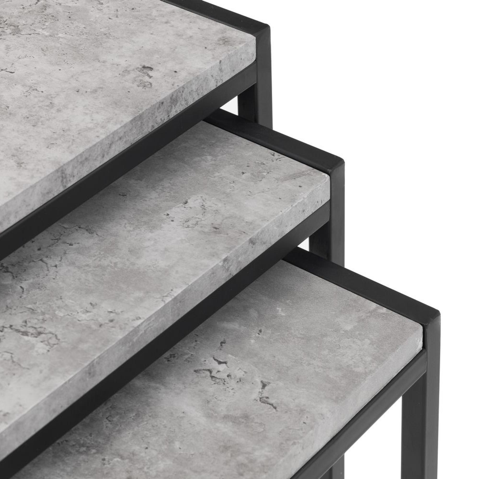 Staten Nest of Tables - Set of 3 - Concrete