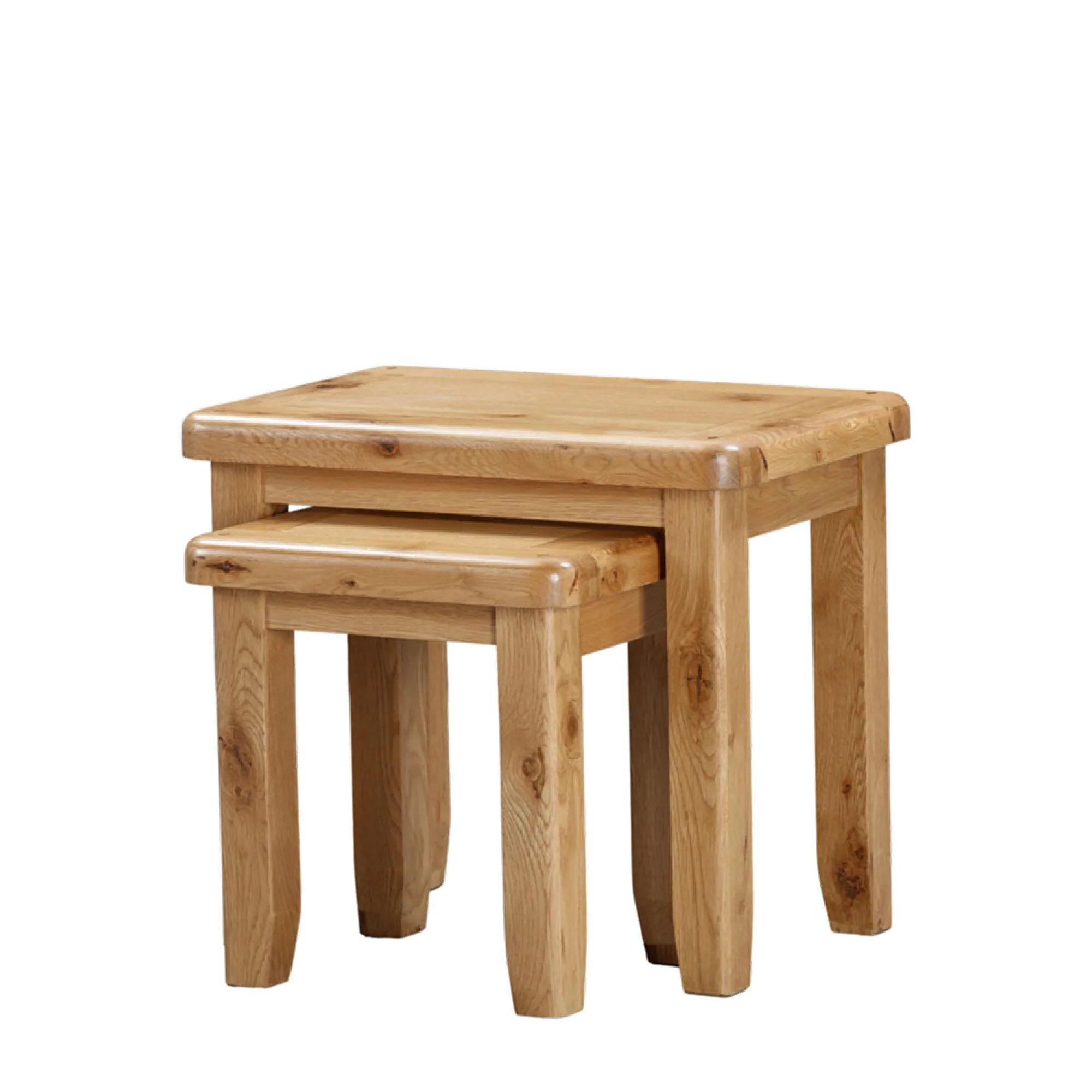 Janelle Nest of Tables - 2 - Rustic Oak