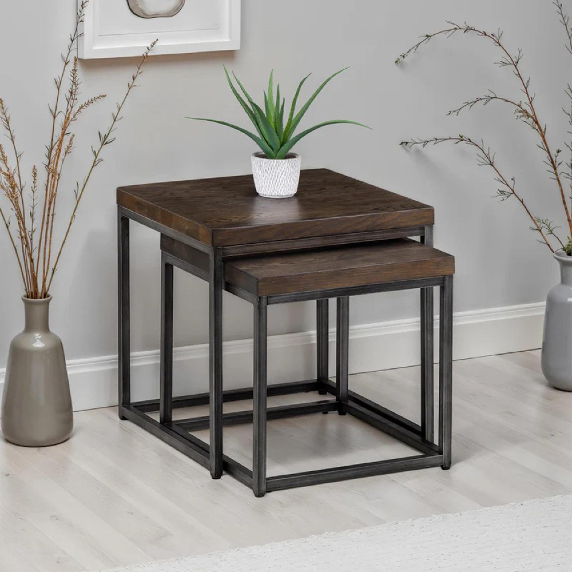 Brooklyn Nest of Tables - Set of 2 - Dark Oak