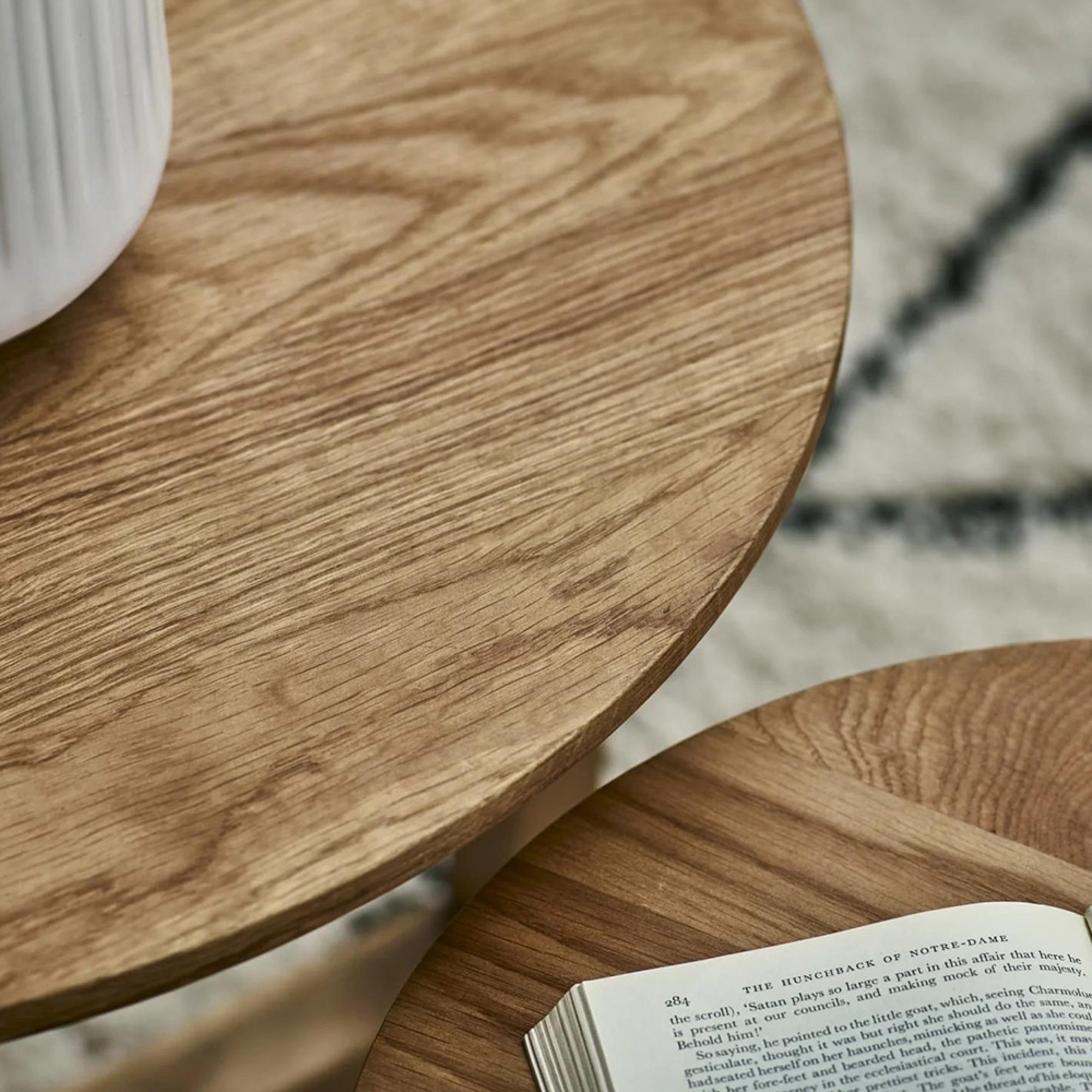 Nidri Nest of Tables - Set of 3 - Oak - Round
