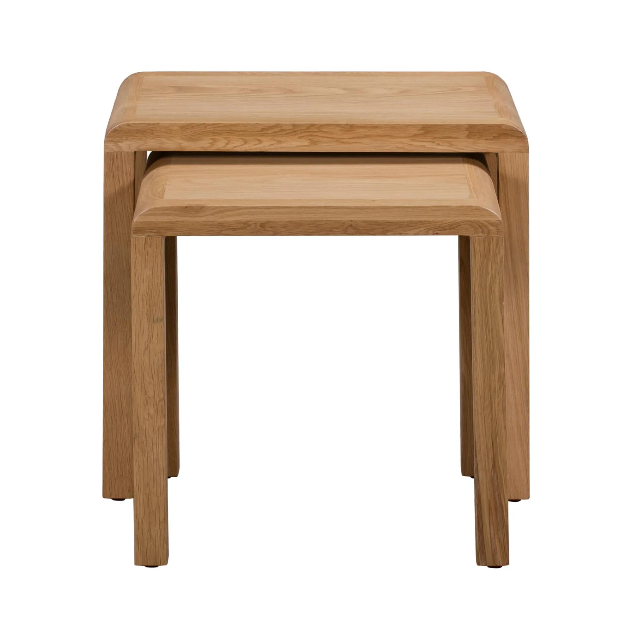 Curve Nest of Tables - Set of 2 - Small - Oak