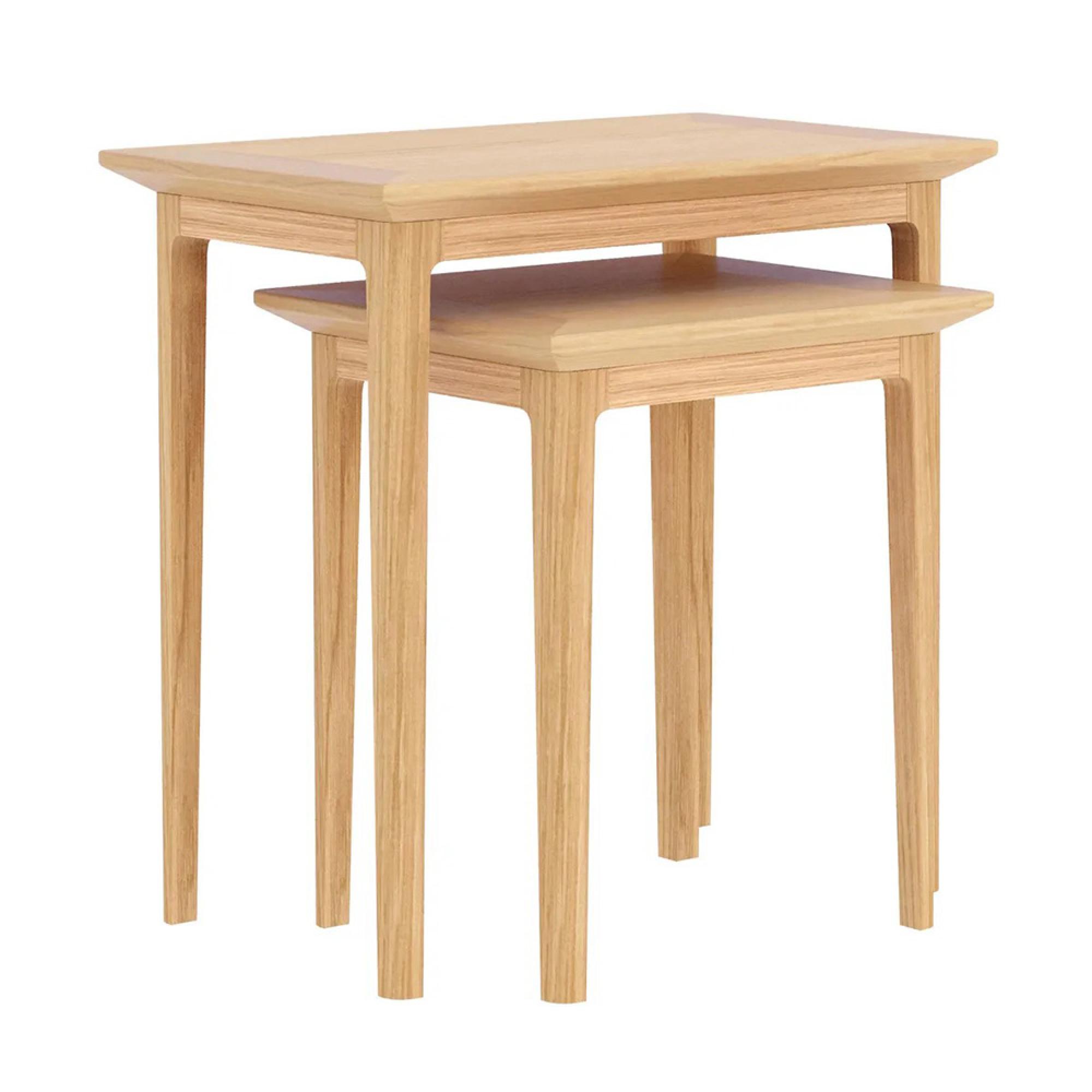 Selene Oak Nest of 2 Tables