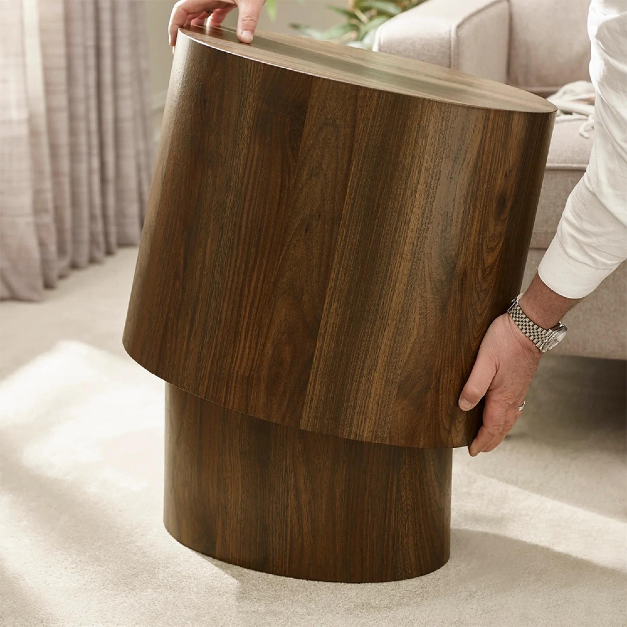 Toba Nest of 2 Tables - Oval - Walnut