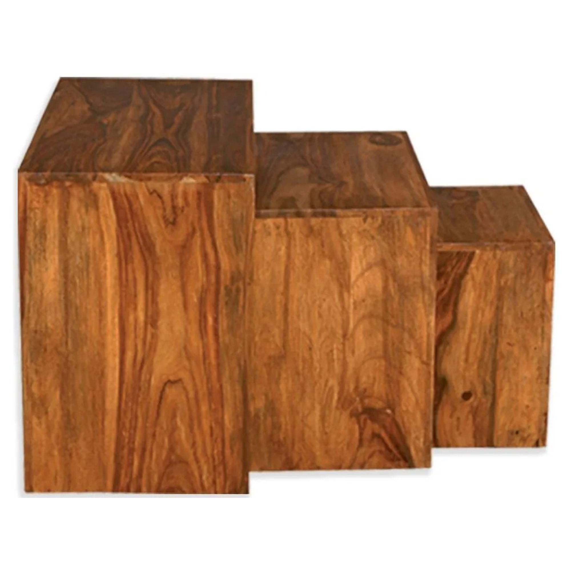 Cuban Nest of Tables - Set of 3 - Sheesham Wood