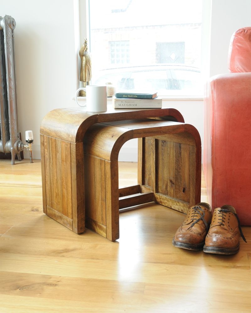 Curved Edge Tables - Nest of 2 - Mango Wood