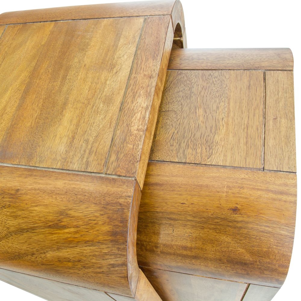 Curved Edge Tables - Nest of 2 - Tall - Mango Wood
