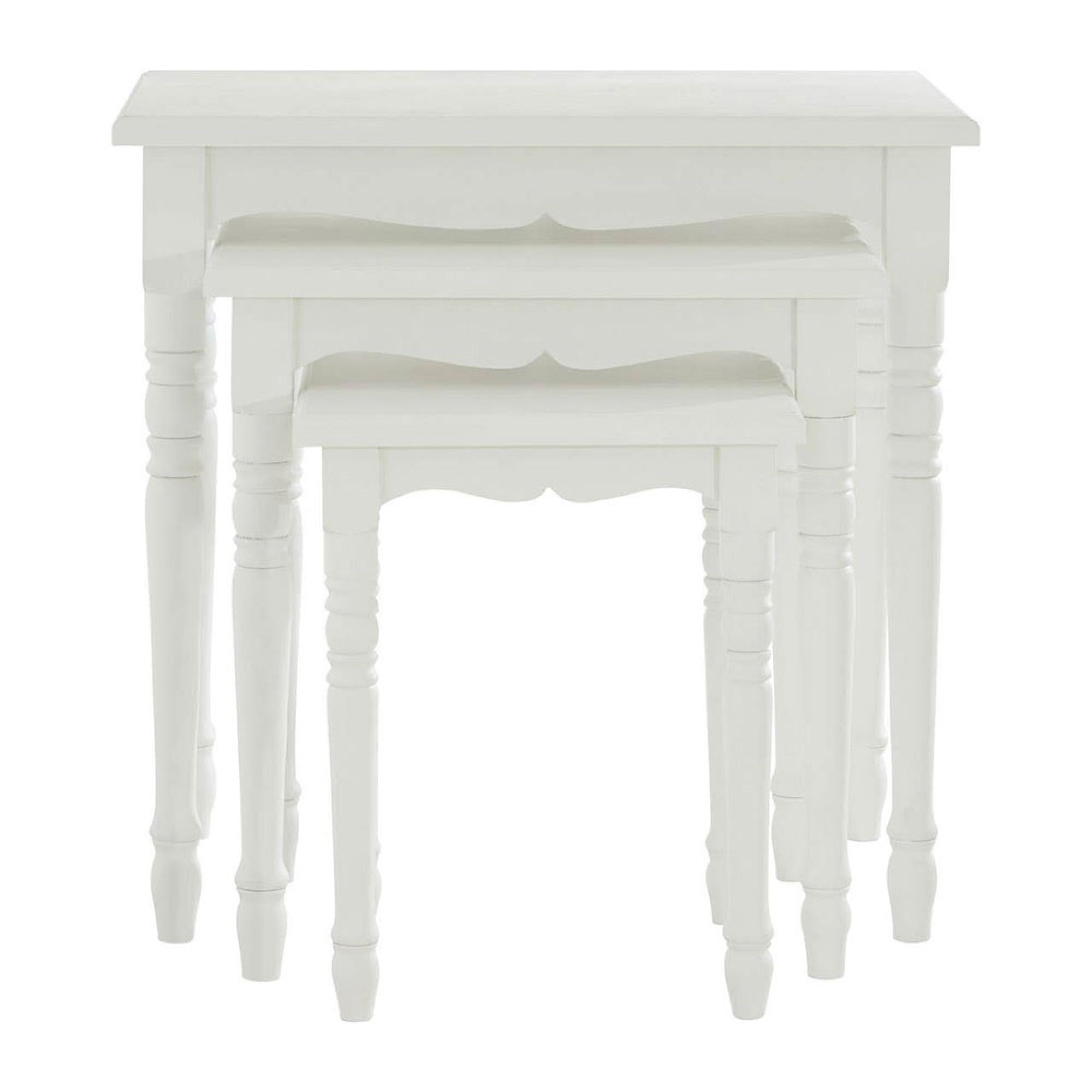 Hendra Nest of 3 Tables - White Wood