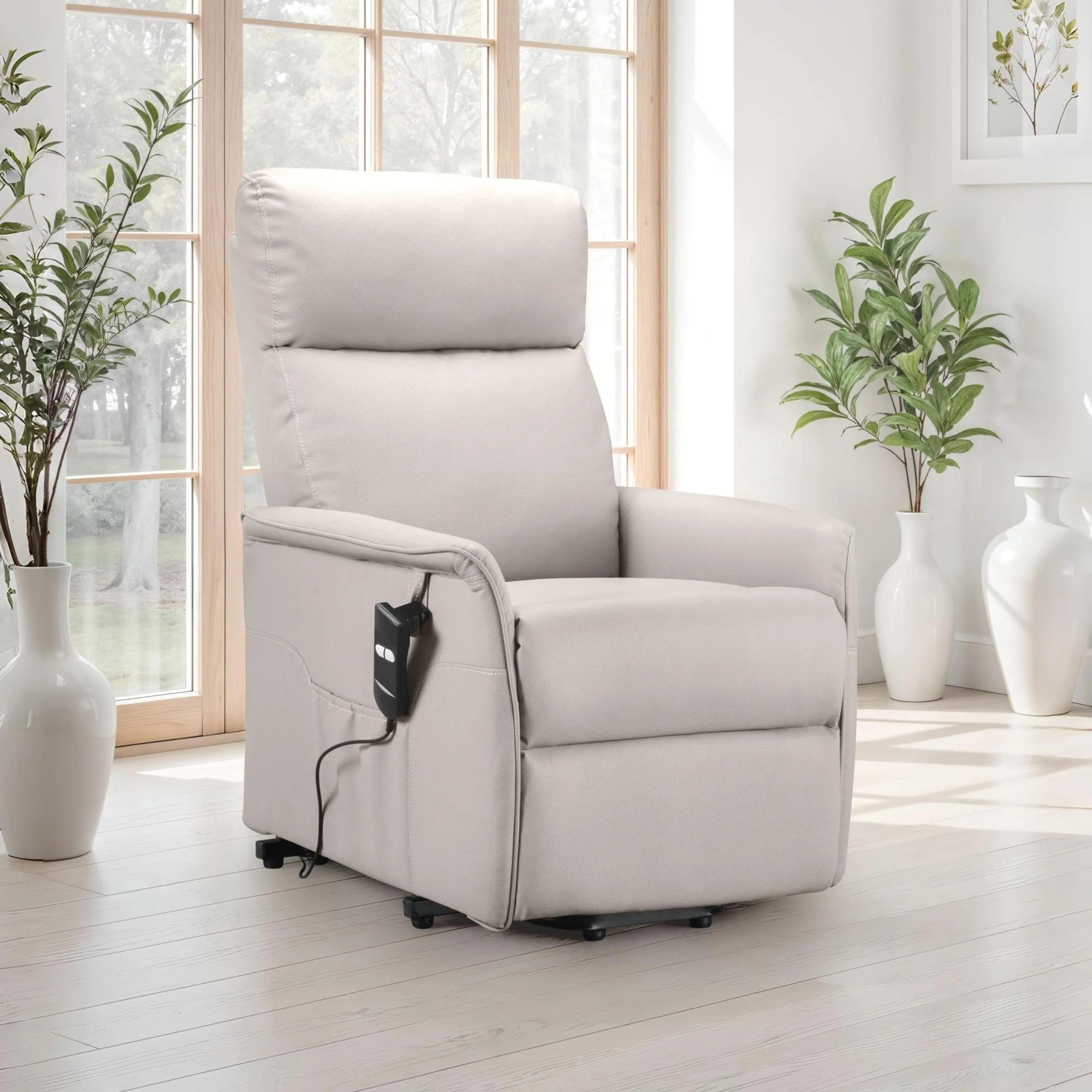 Helena Pebble Faux Leather Recline Chair
