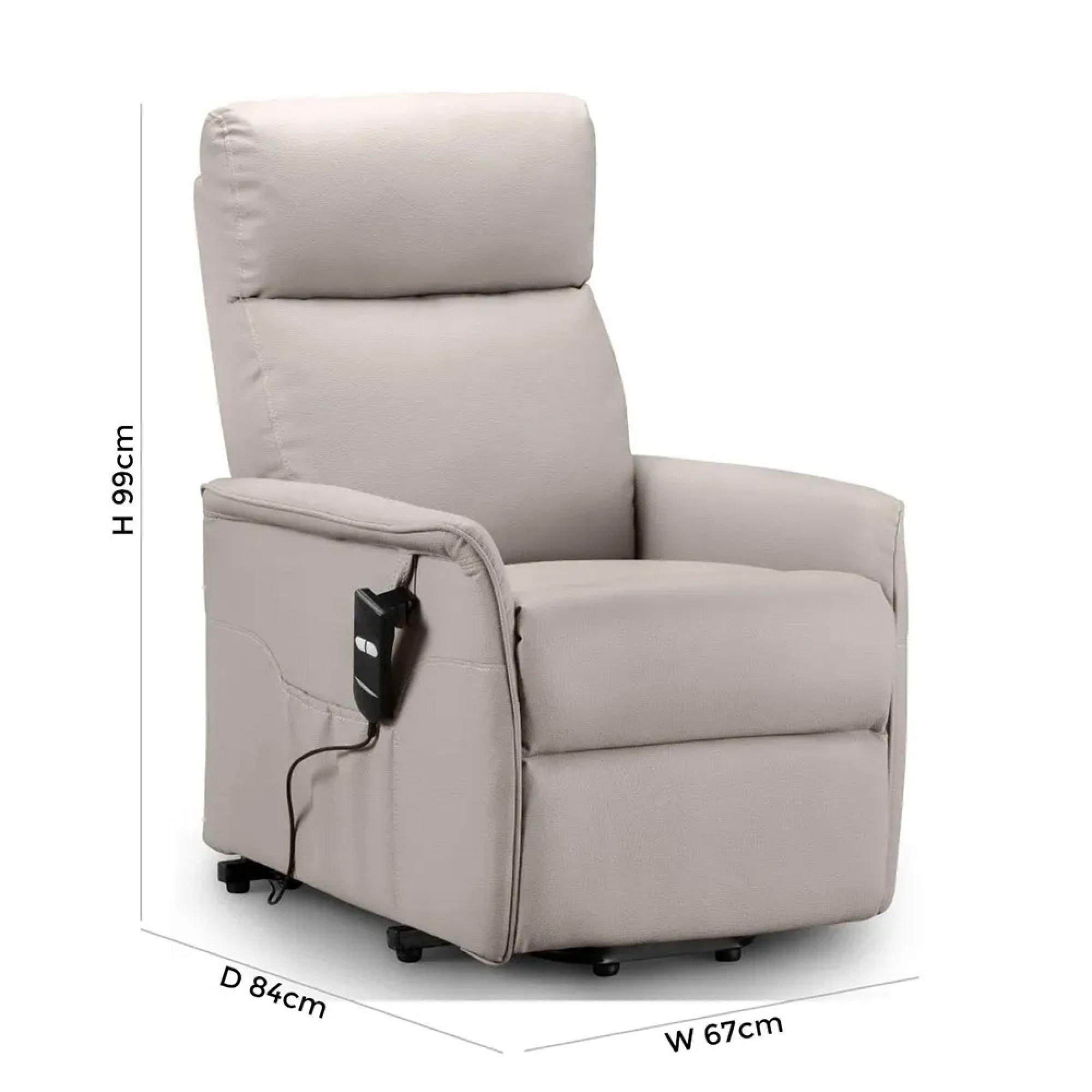 Helena Pebble Faux Leather Recline Chair