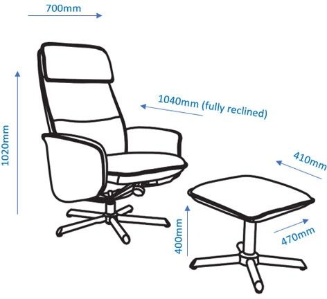 Orlando Fabric Office Chair - AOC1735GRY