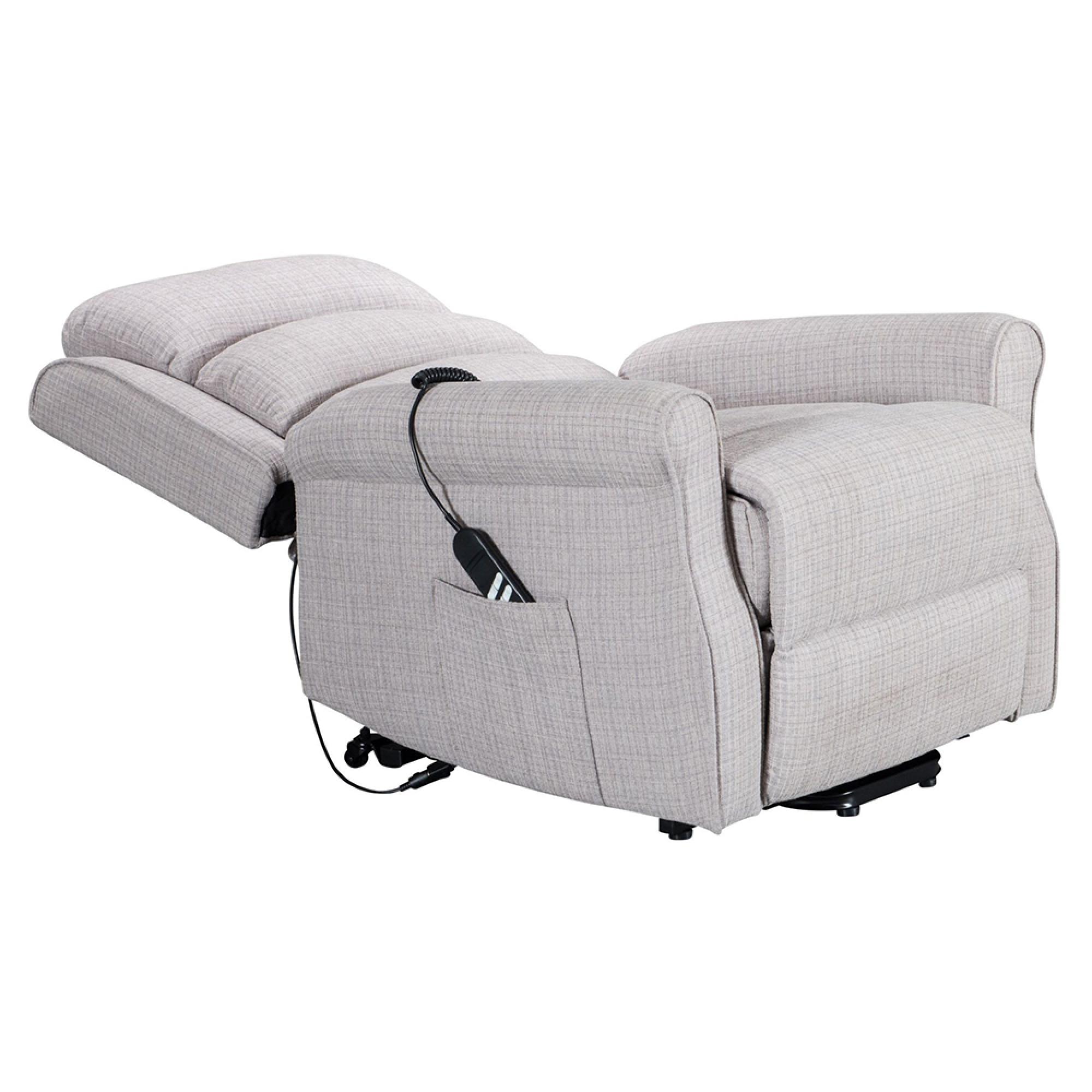 Baxter Electric Recliner Chair - Hebe Natural Textured Chenille