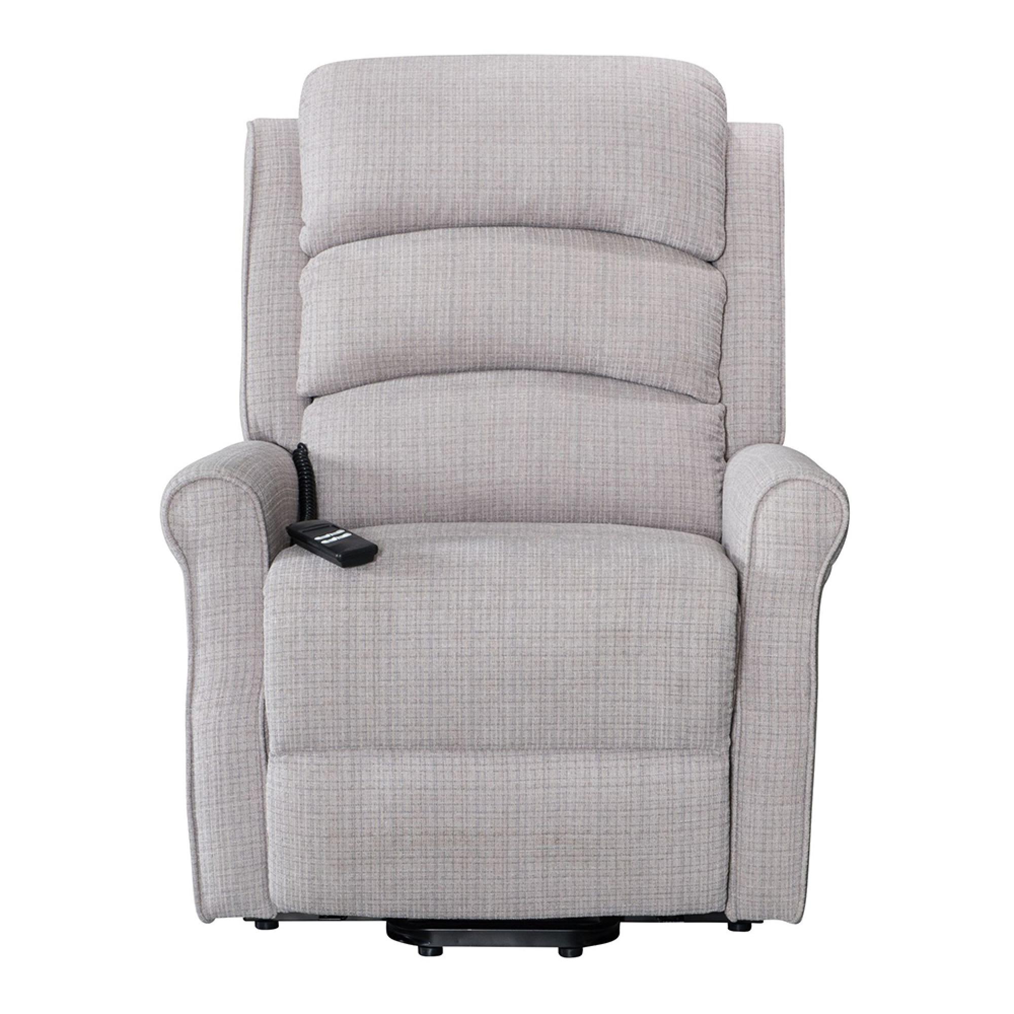 Baxter Electric Recliner Chair - Hebe Natural Textured Chenille