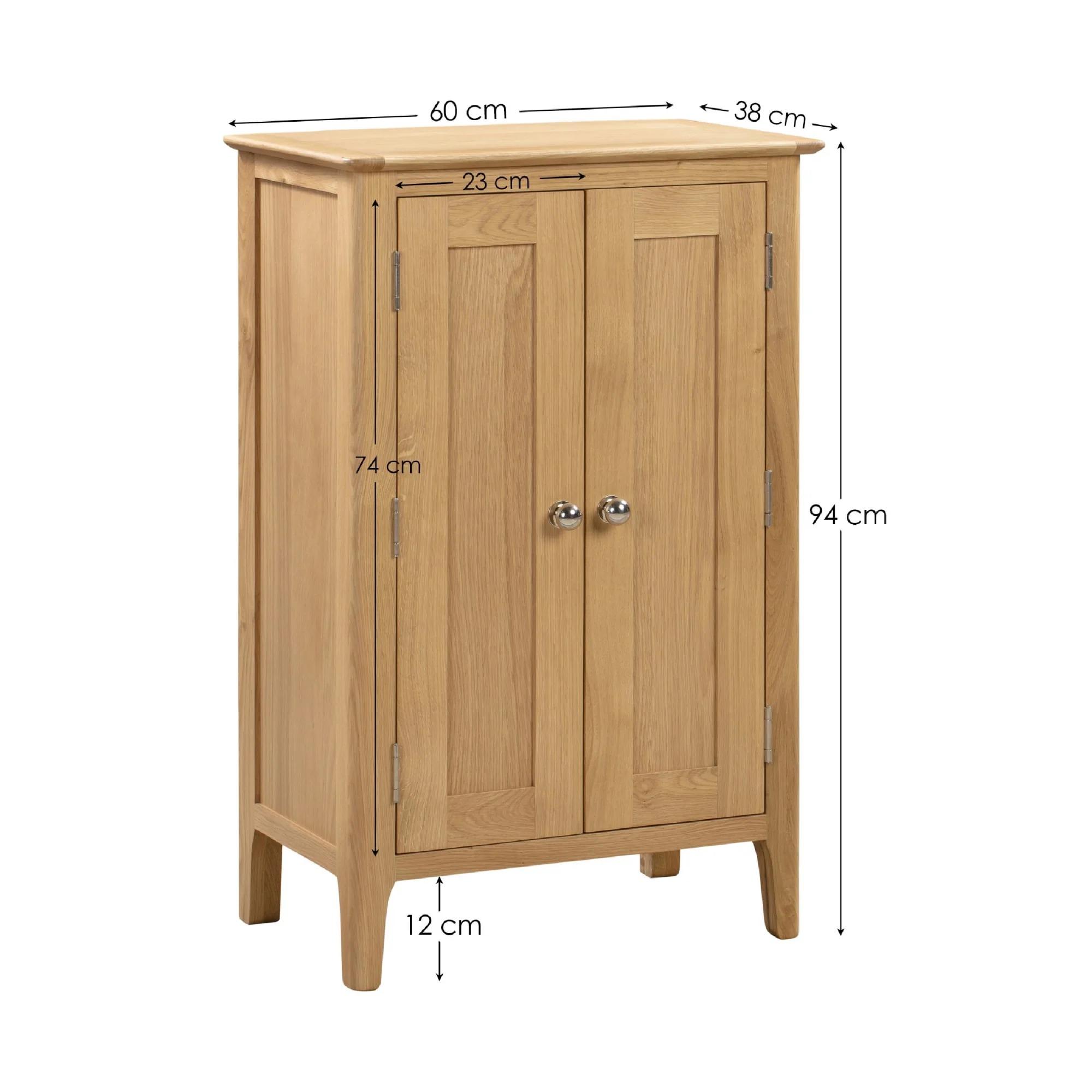 Cotswold Shoe Cupboard - 2 Door - Oak