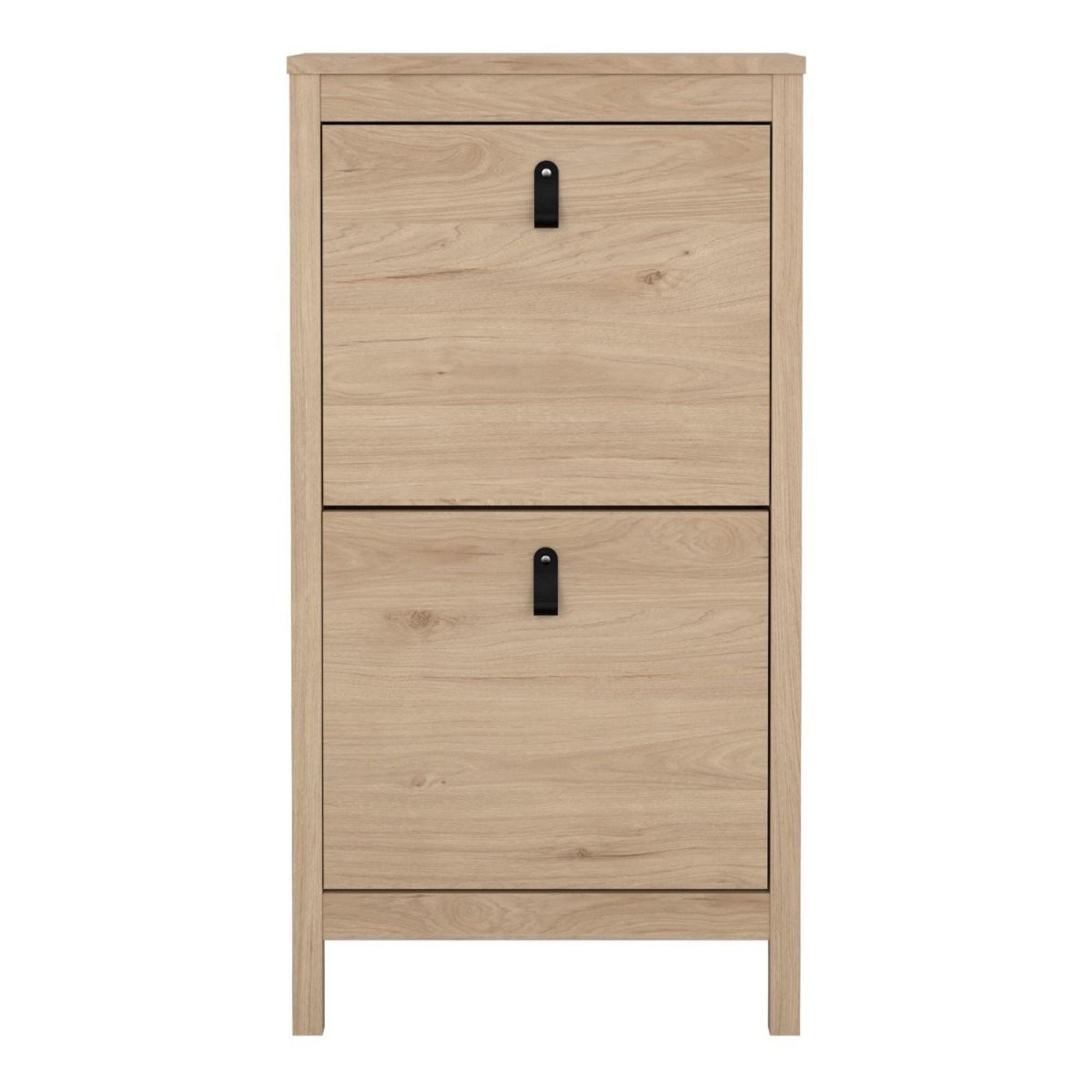 Barcelona Jackson Hickory Oak 2 Door Shoe Cabinet