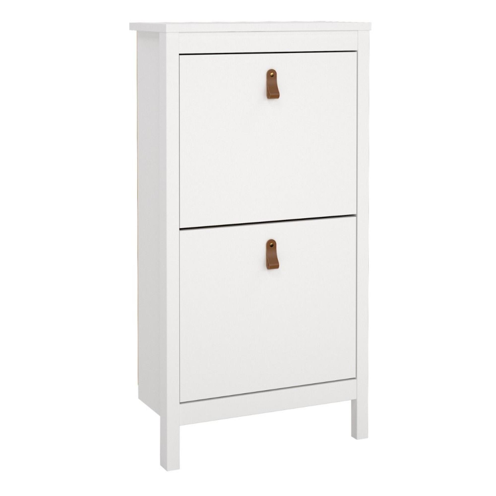 Barcelona White 2 Door Shoe Cabinet