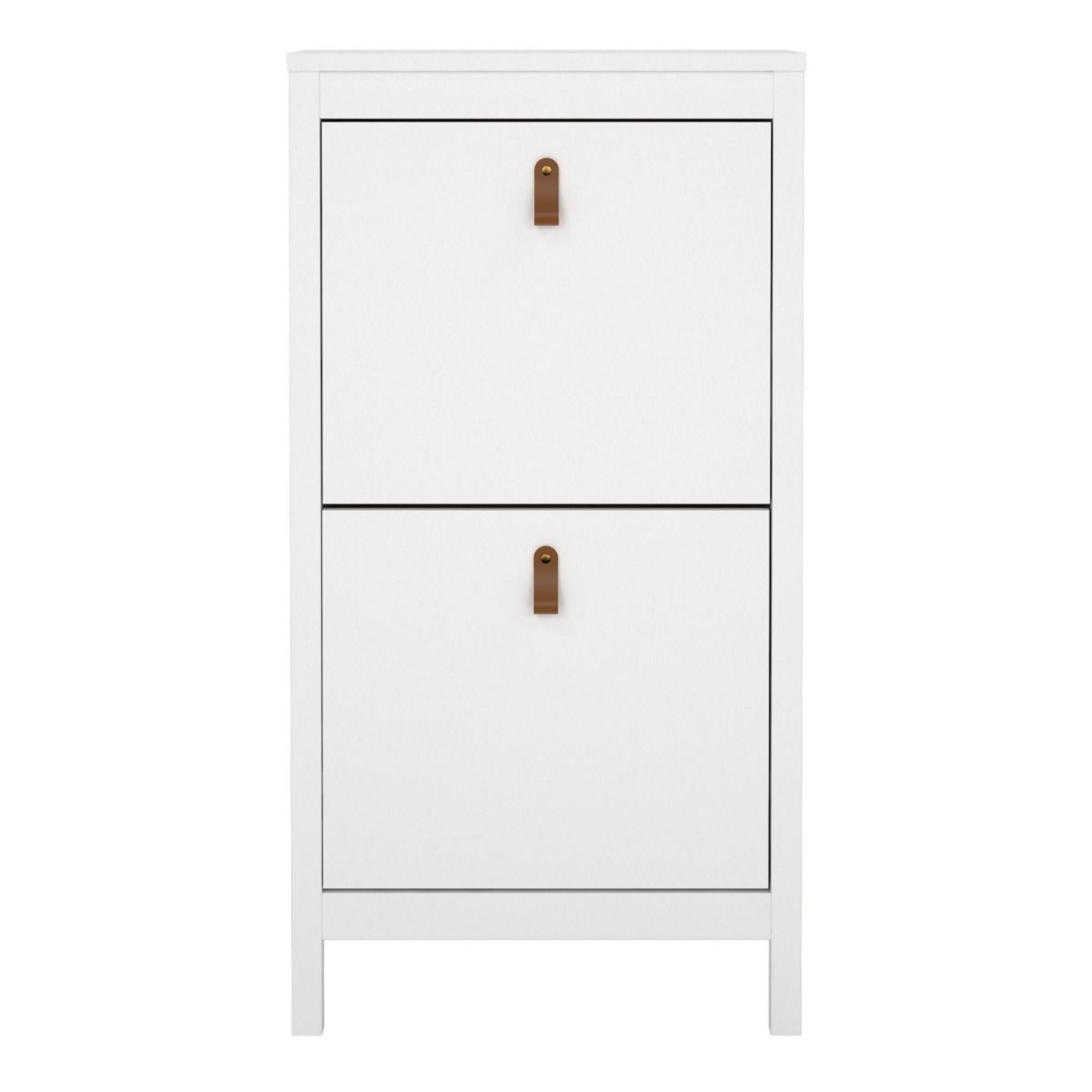 Barcelona White 2 Door Shoe Cabinet