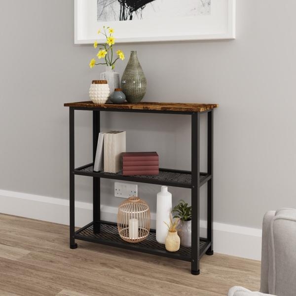 Barren Rustic Oak Shoe Rack