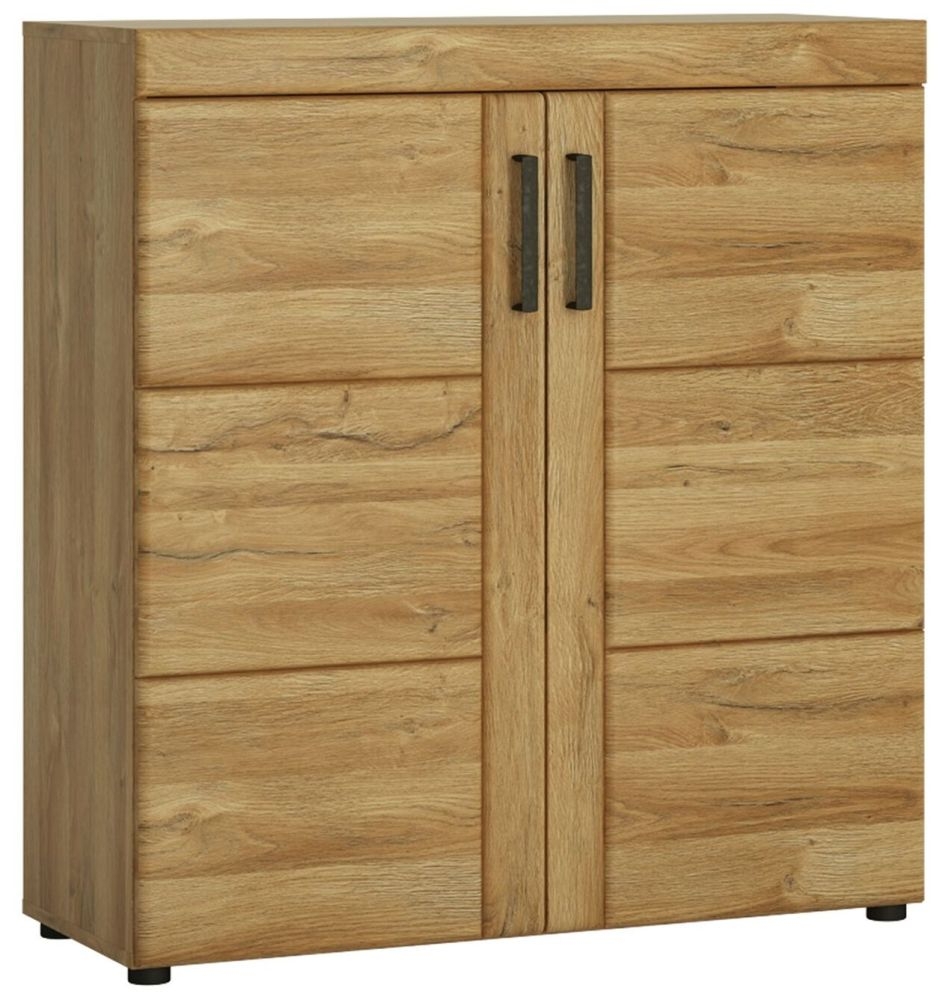 Cortina Oak Effect 2 Door Shoe Cabinet