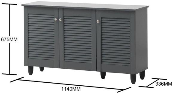 Edwards 3 Door Wide Shoe Cabinet - Variant Available
